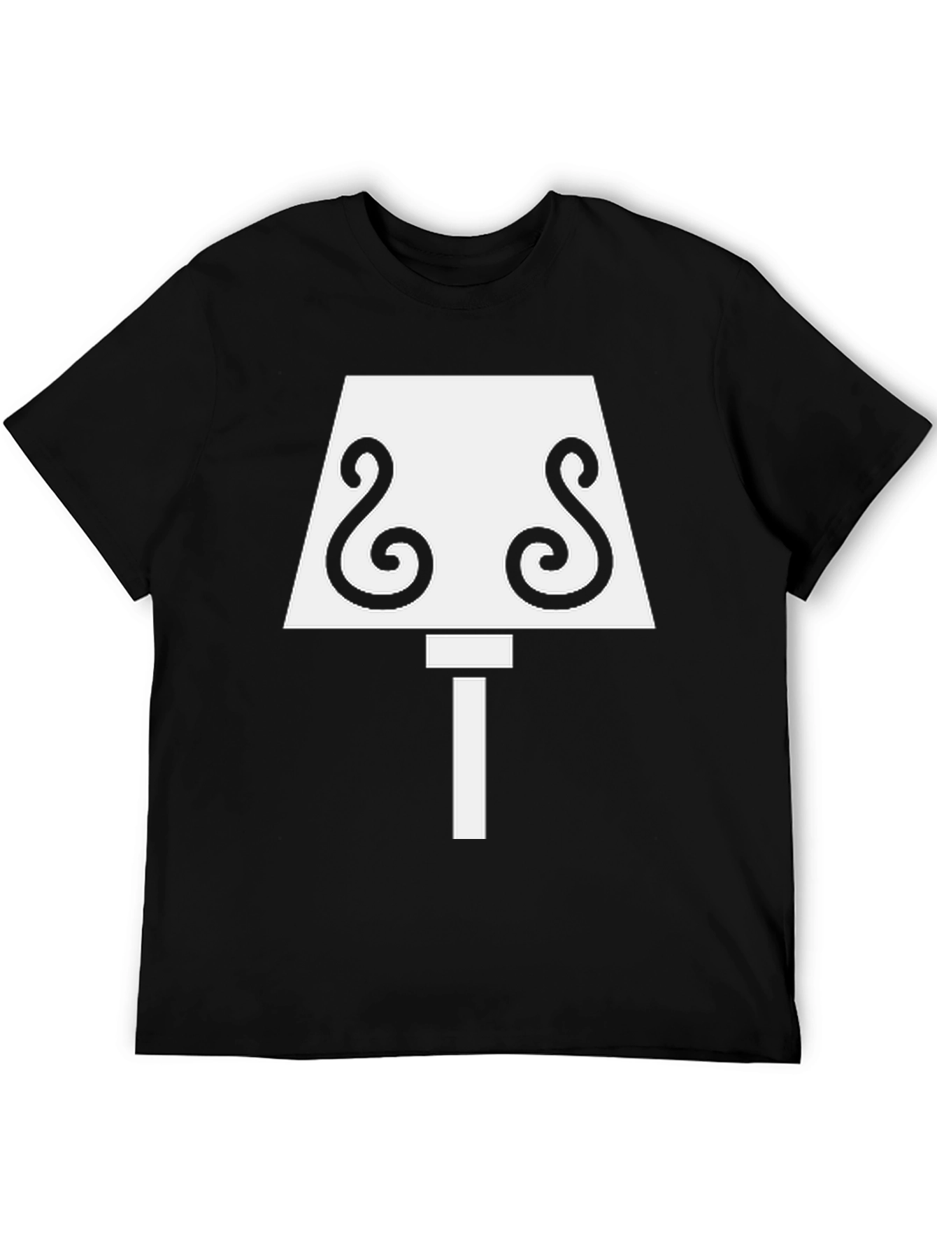 Novelty Lamp Graphic T-Shirt - Black Cotton Tee