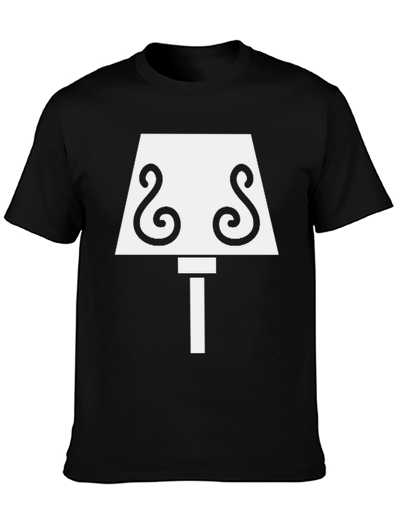 Novelty Lamp Graphic T-Shirt - Black Cotton Tee