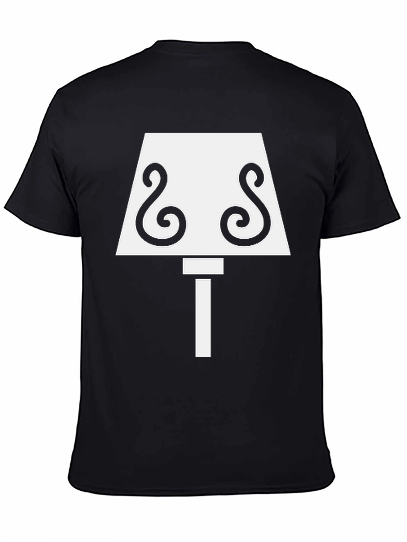 Novelty Lamp Graphic T-Shirt - Black Cotton Tee