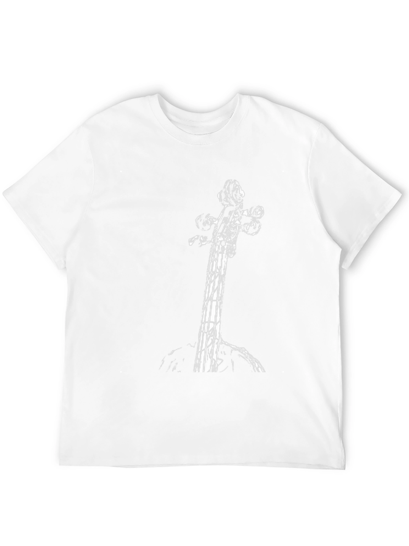 Violin Print Black T-Shirt
