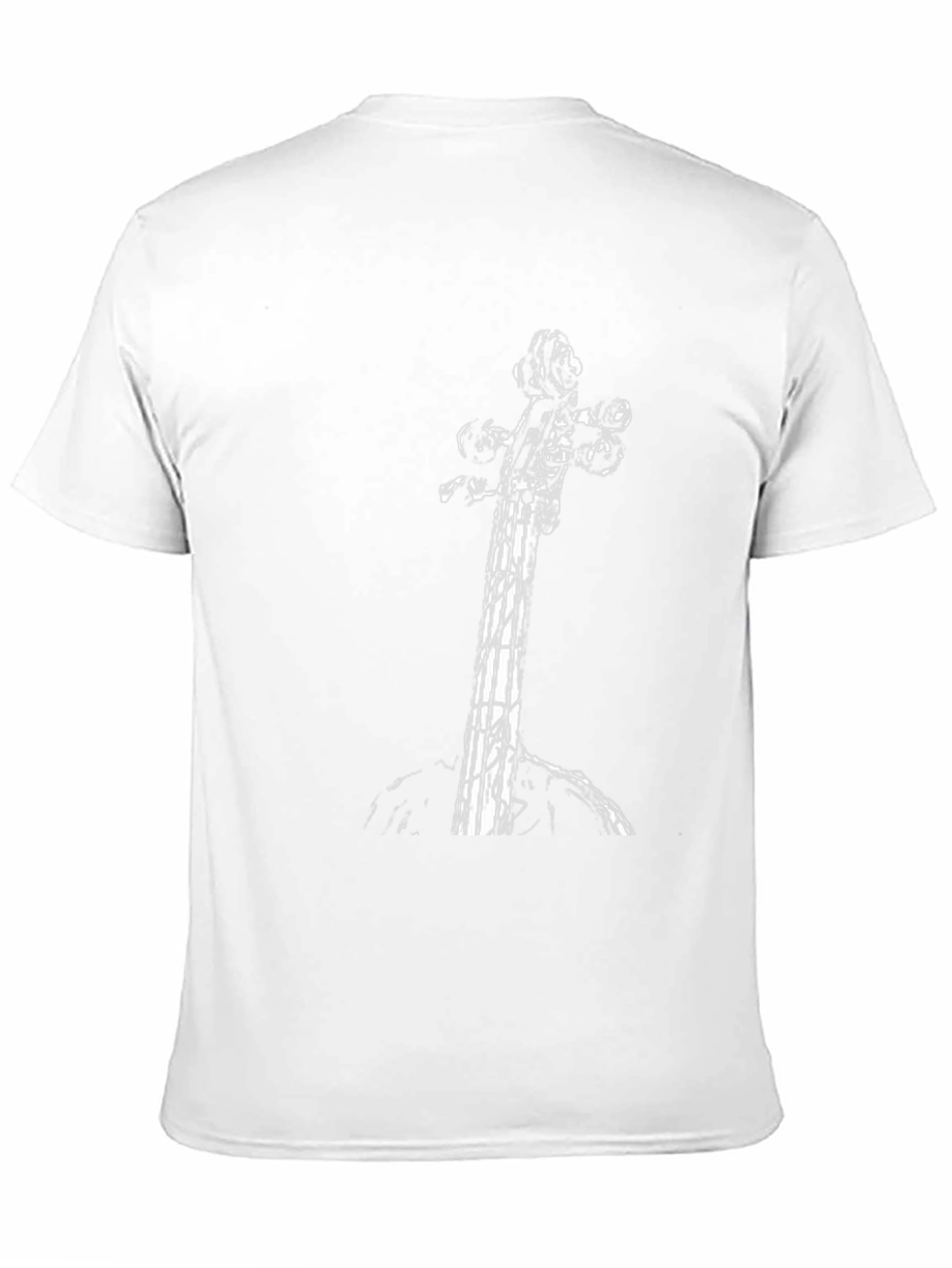 Violin Print Black T-Shirt