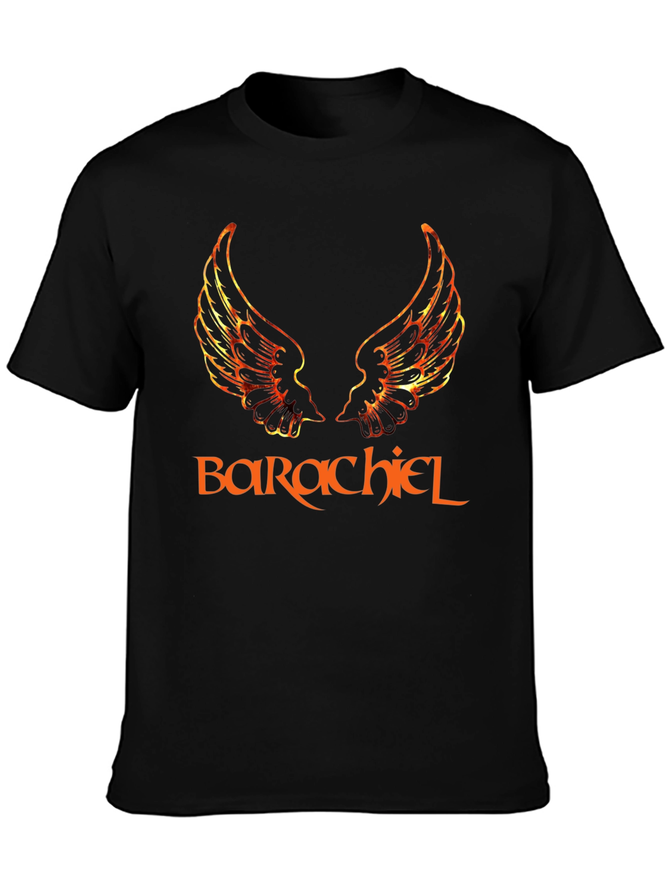 Barachiel Wings Graphic Black T-Shirt