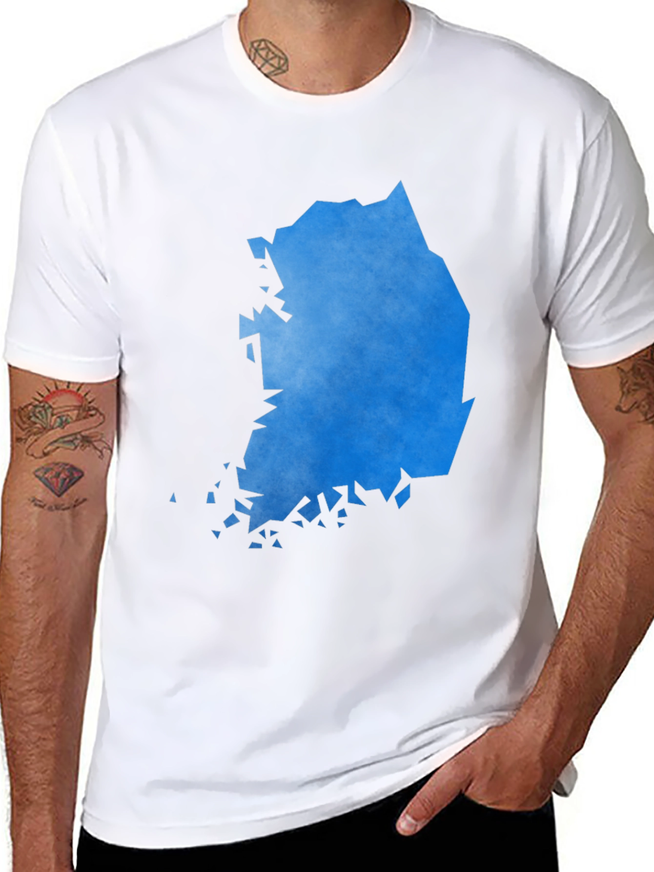 South Korea Graphic Tee - Mens Black T-Shirt