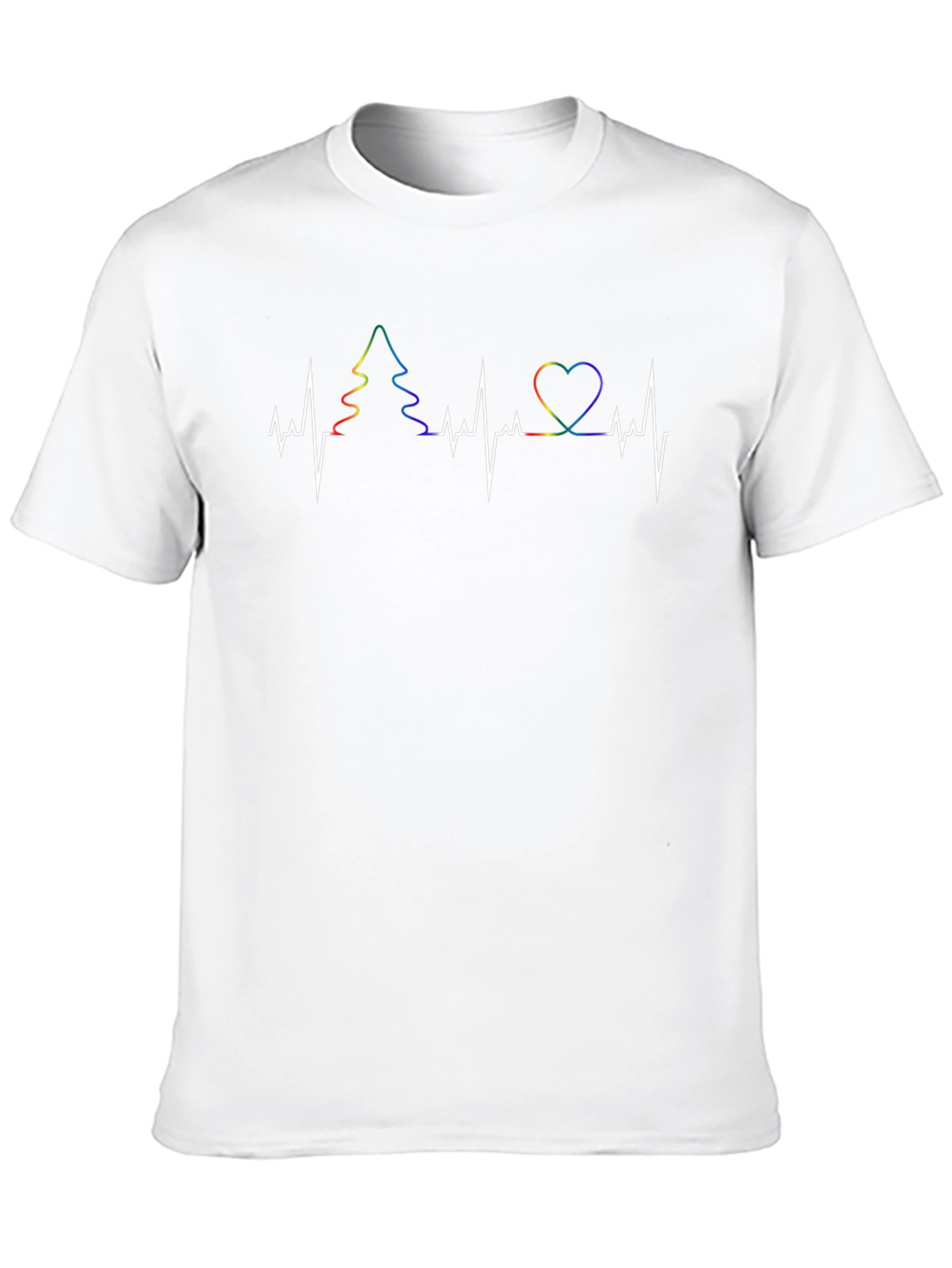 LGBTQ+ Heartbeat Tree Graphic Tee