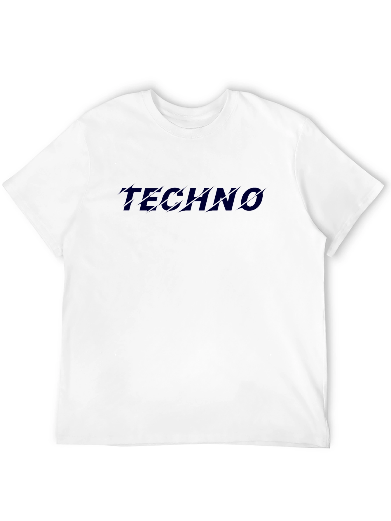 Techno Graphic Print Black T-Shirt