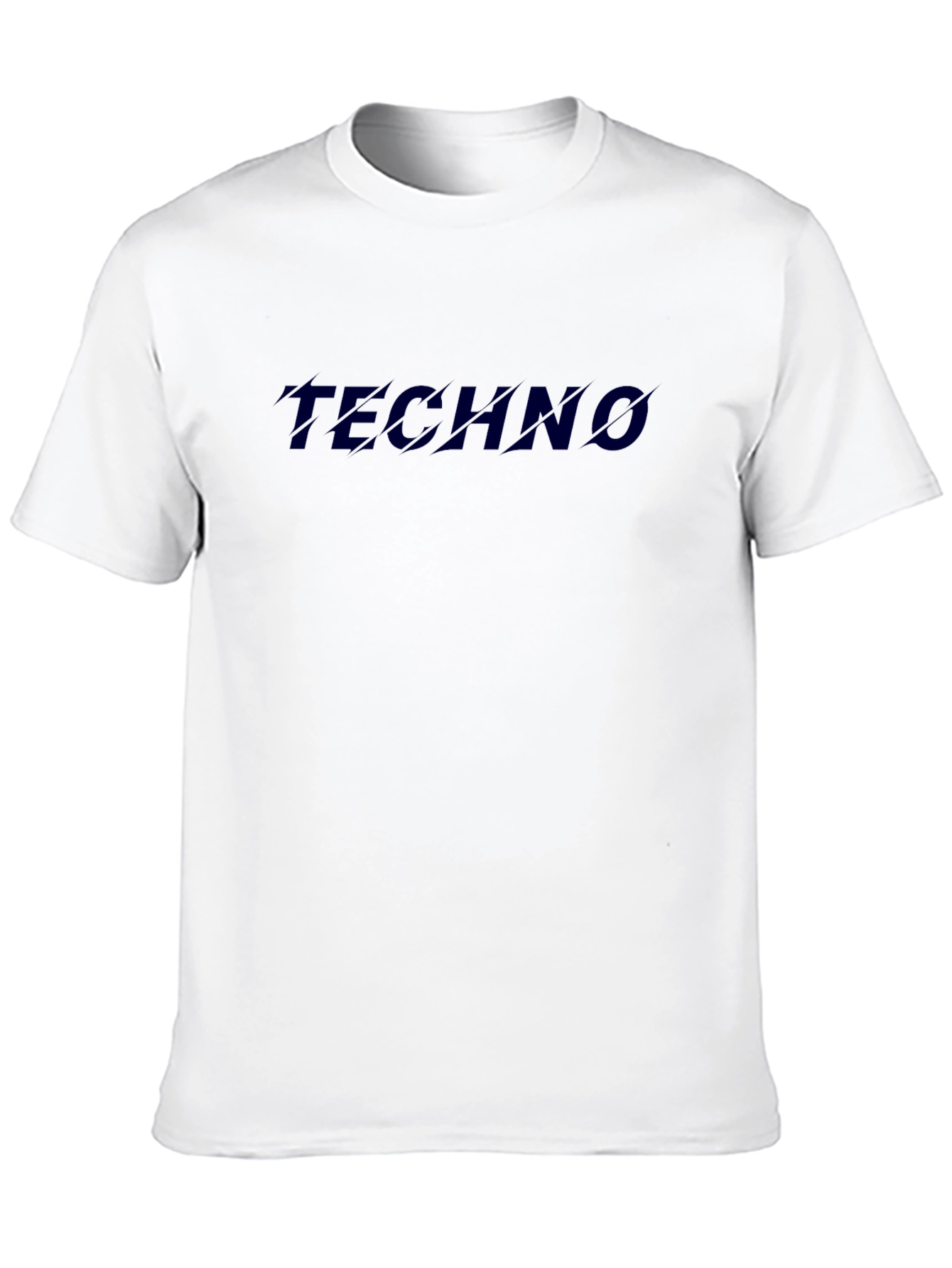 Techno Graphic Print Black T-Shirt
