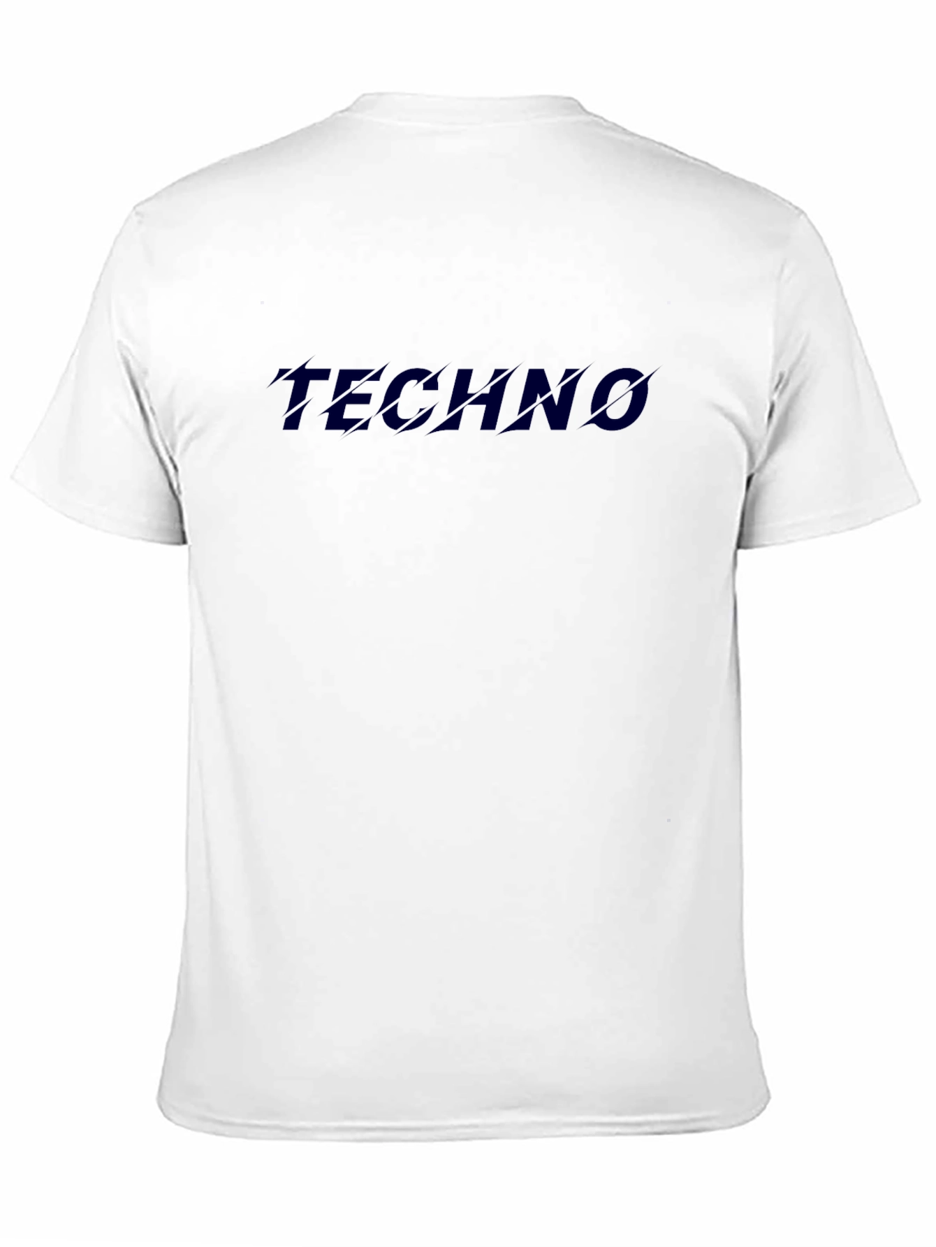 Techno Graphic Print Black T-Shirt