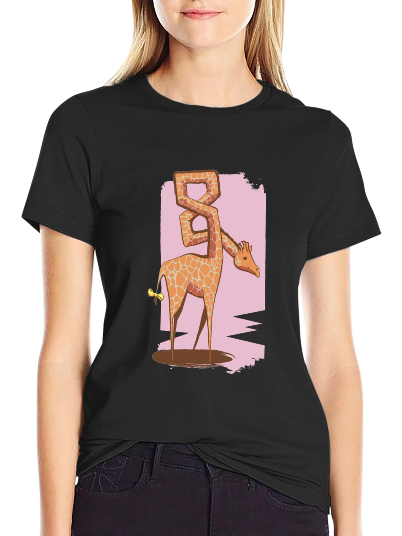 Giraffe Eight T-Shirt - Unique Animal Graphic Tee