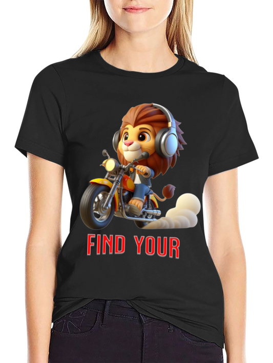 Lion Rider T-Shirt - Find Your Roar!