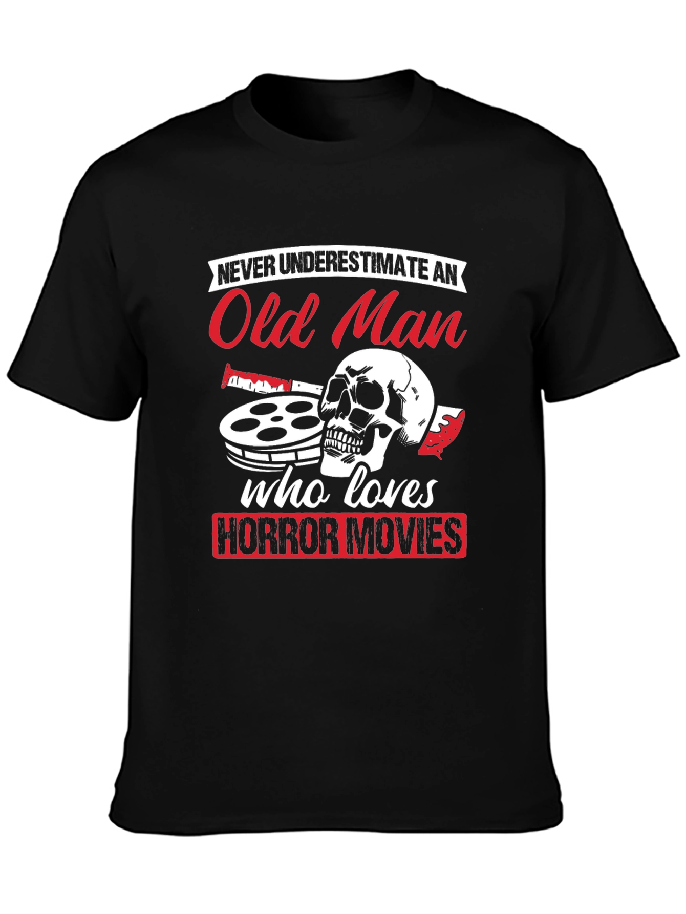 Old Man Horror Movie T-Shirt