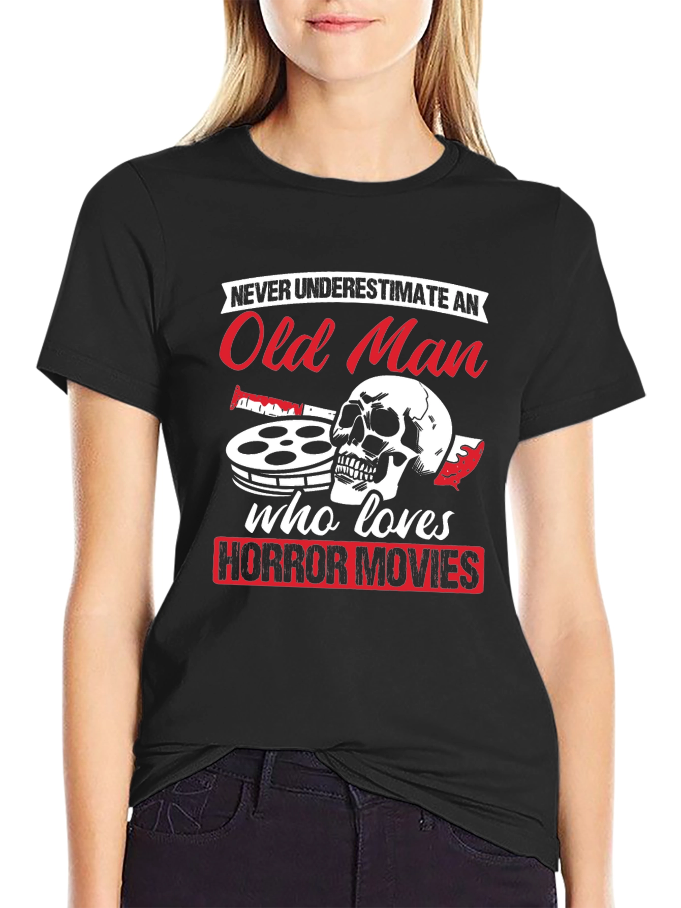 Old Man Horror Movie T-Shirt