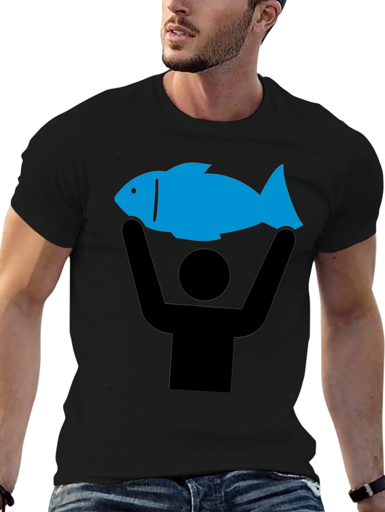 Graphic Tee: Fish Pictogram