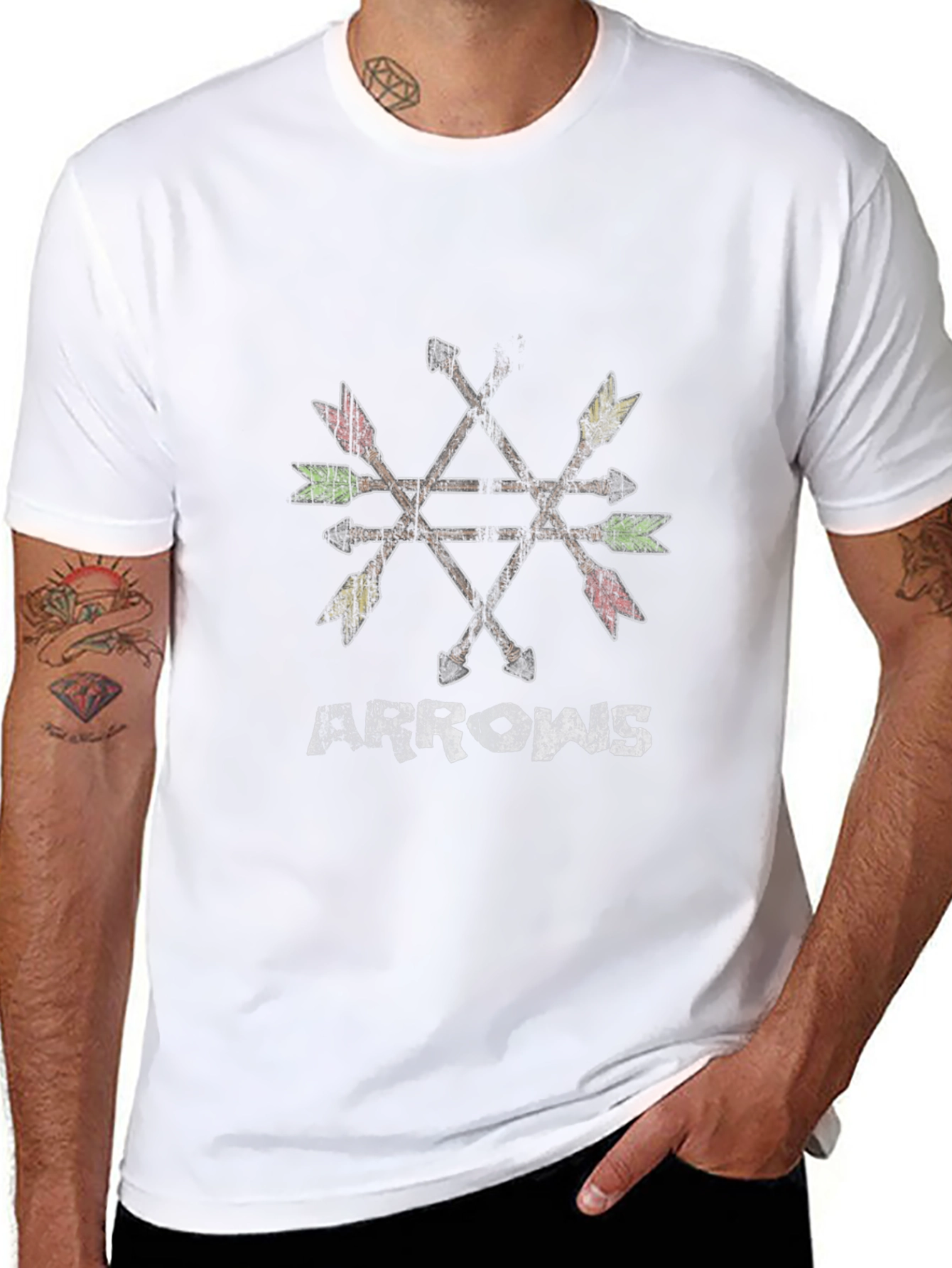 Arrows Graphic Black T-Shirt