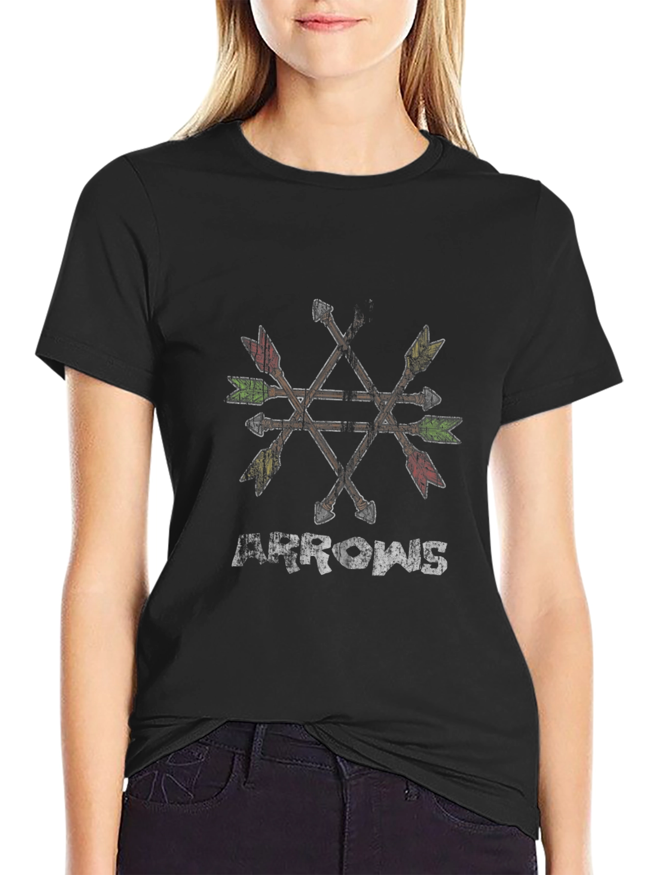 Arrows Graphic Black T-Shirt