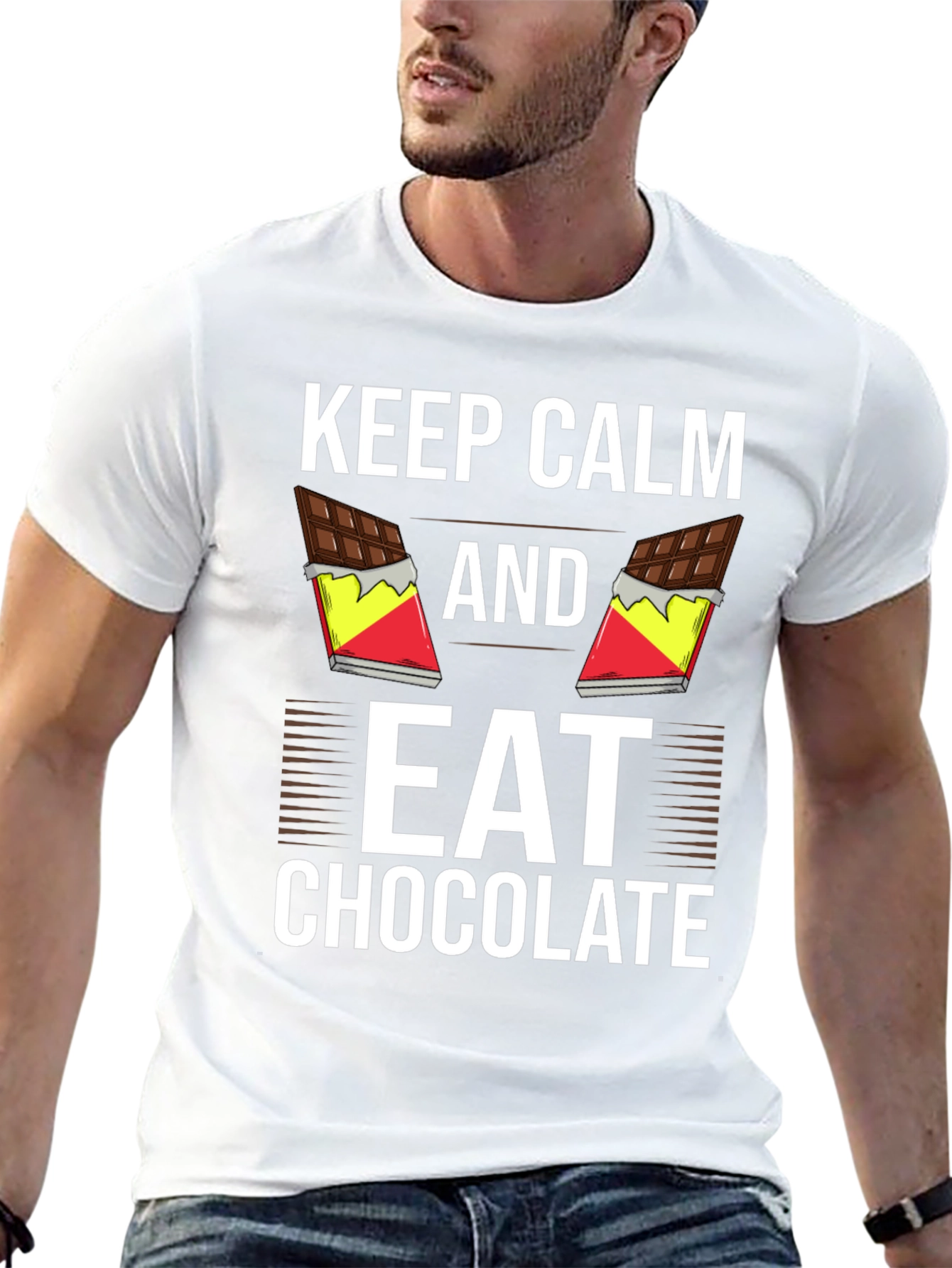 Keep Calm and Eat Chocolate Graphic Tee
