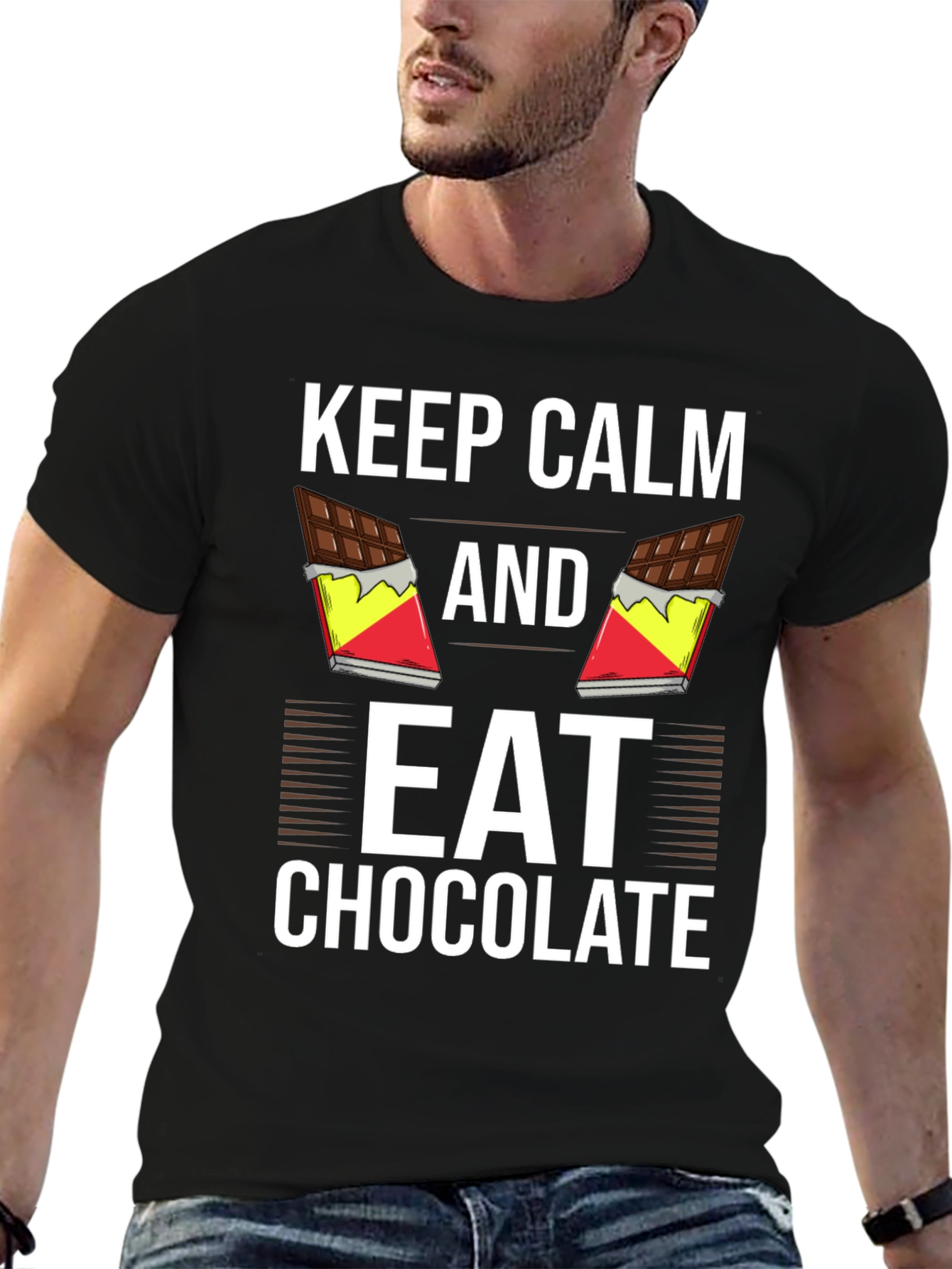 Keep Calm and Eat Chocolate Graphic Tee
