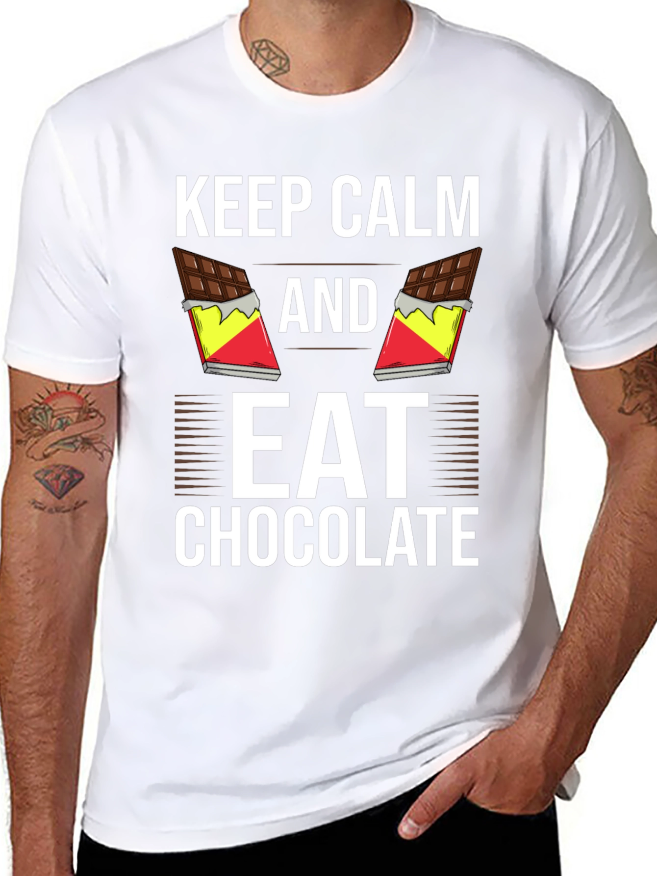 Keep Calm and Eat Chocolate Graphic Tee