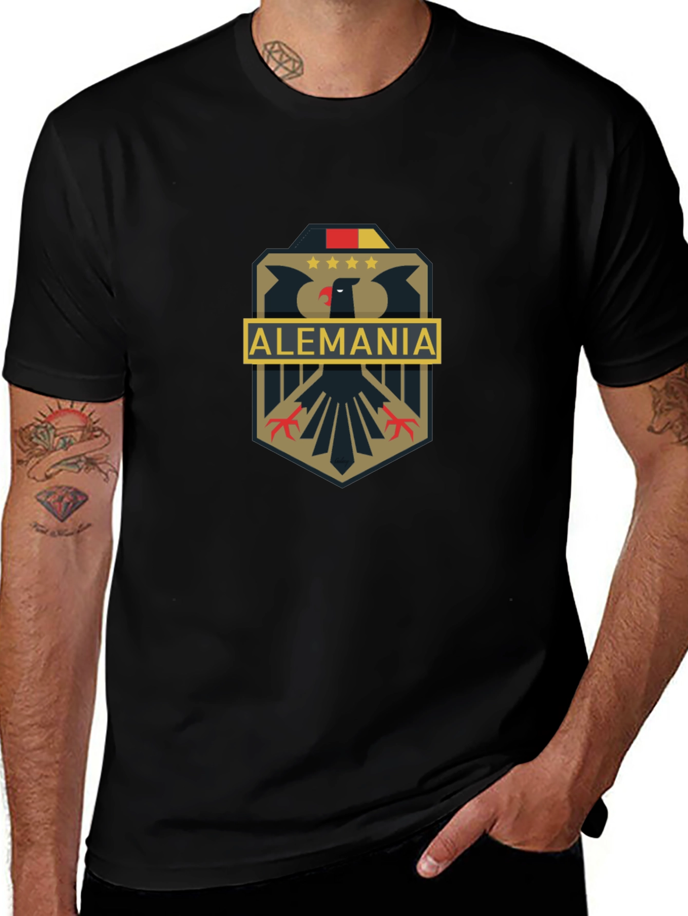 Alemania Eagle Crest Graphic Tee - Black