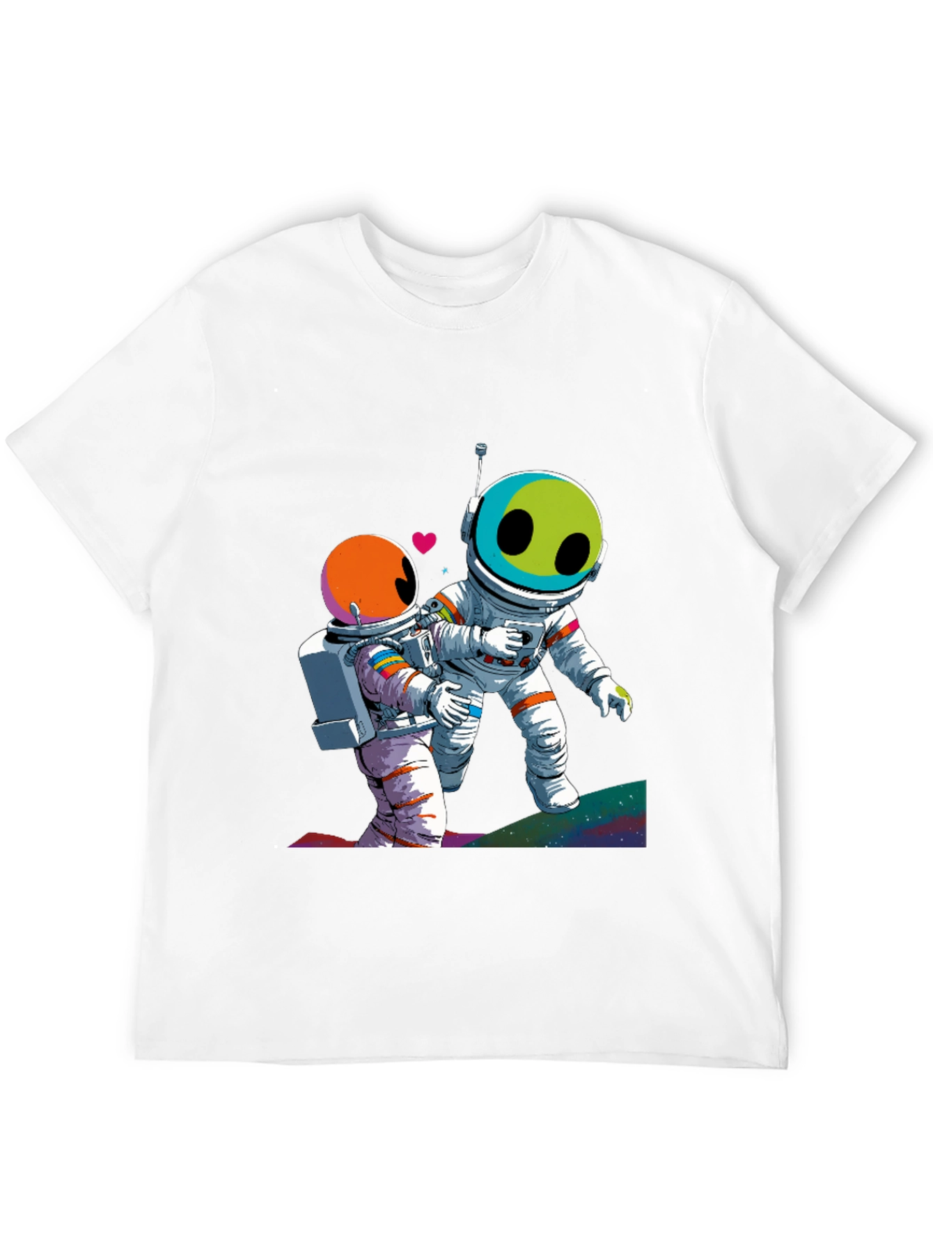 Astronauts in Love Black Graphic Tee