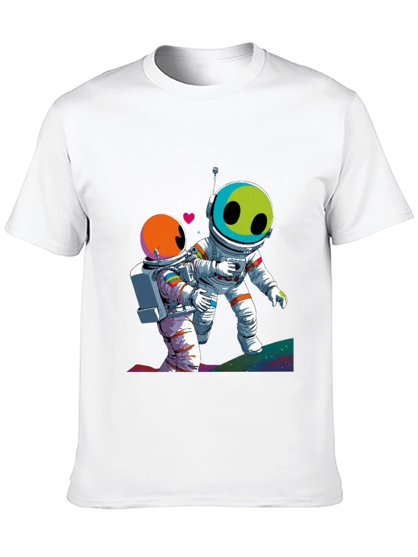 Astronauts in Love Black Graphic Tee