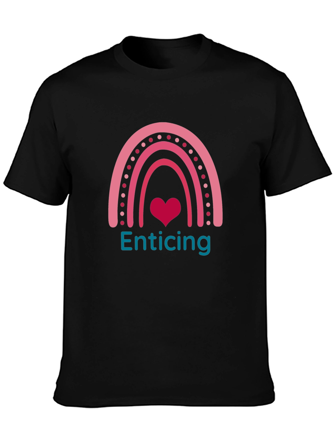 Enticing Heart Rainbow Graphic T-Shirt