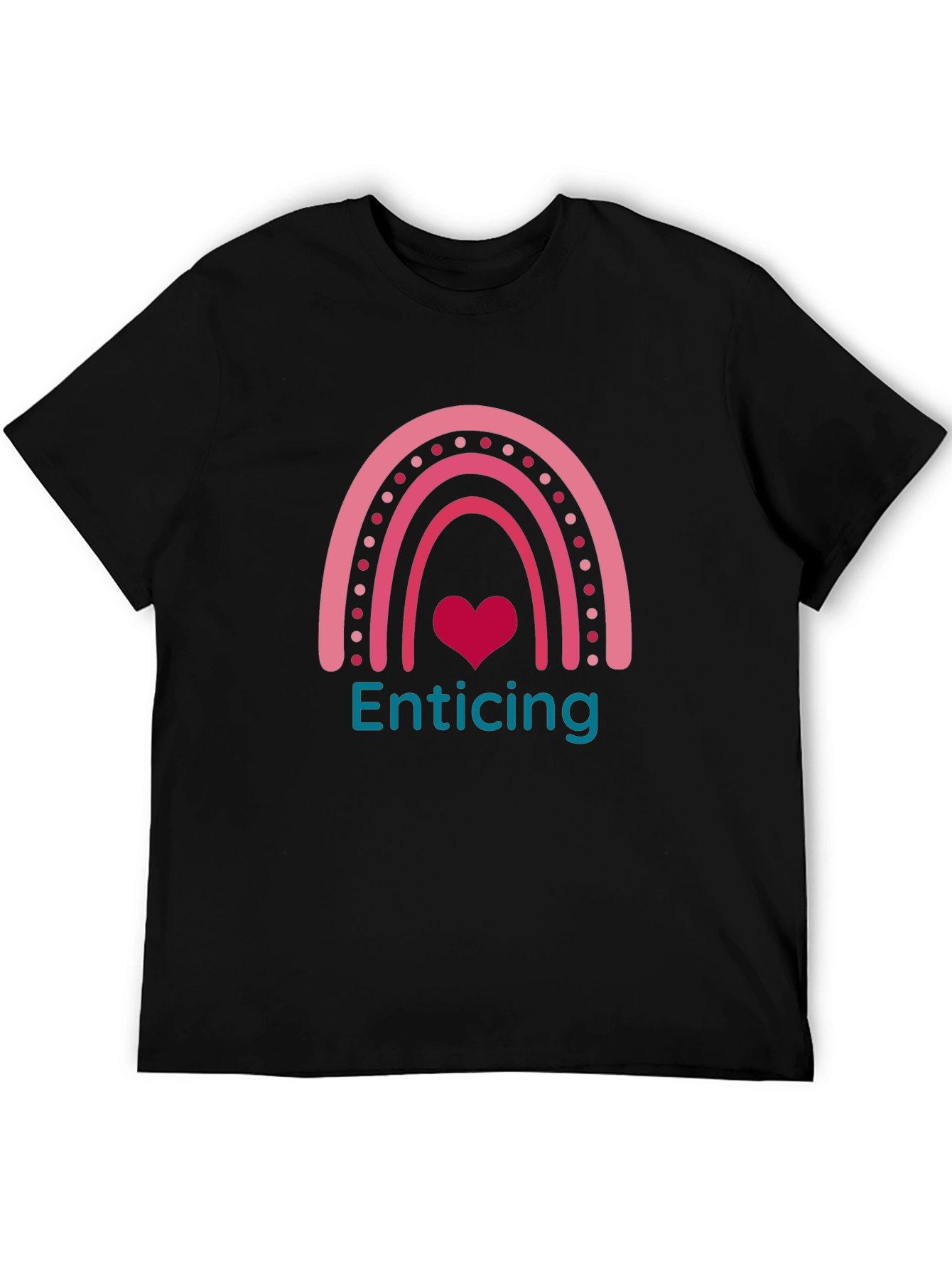 Enticing Heart Rainbow Graphic T-Shirt