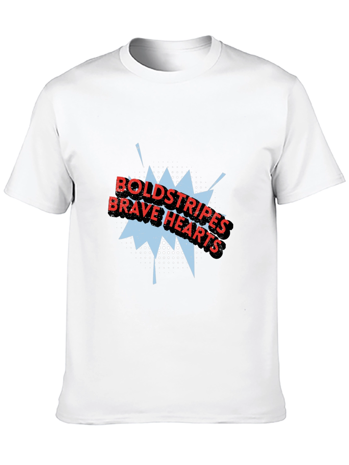 Bold Stripes Brave Hearts Graphic Tee