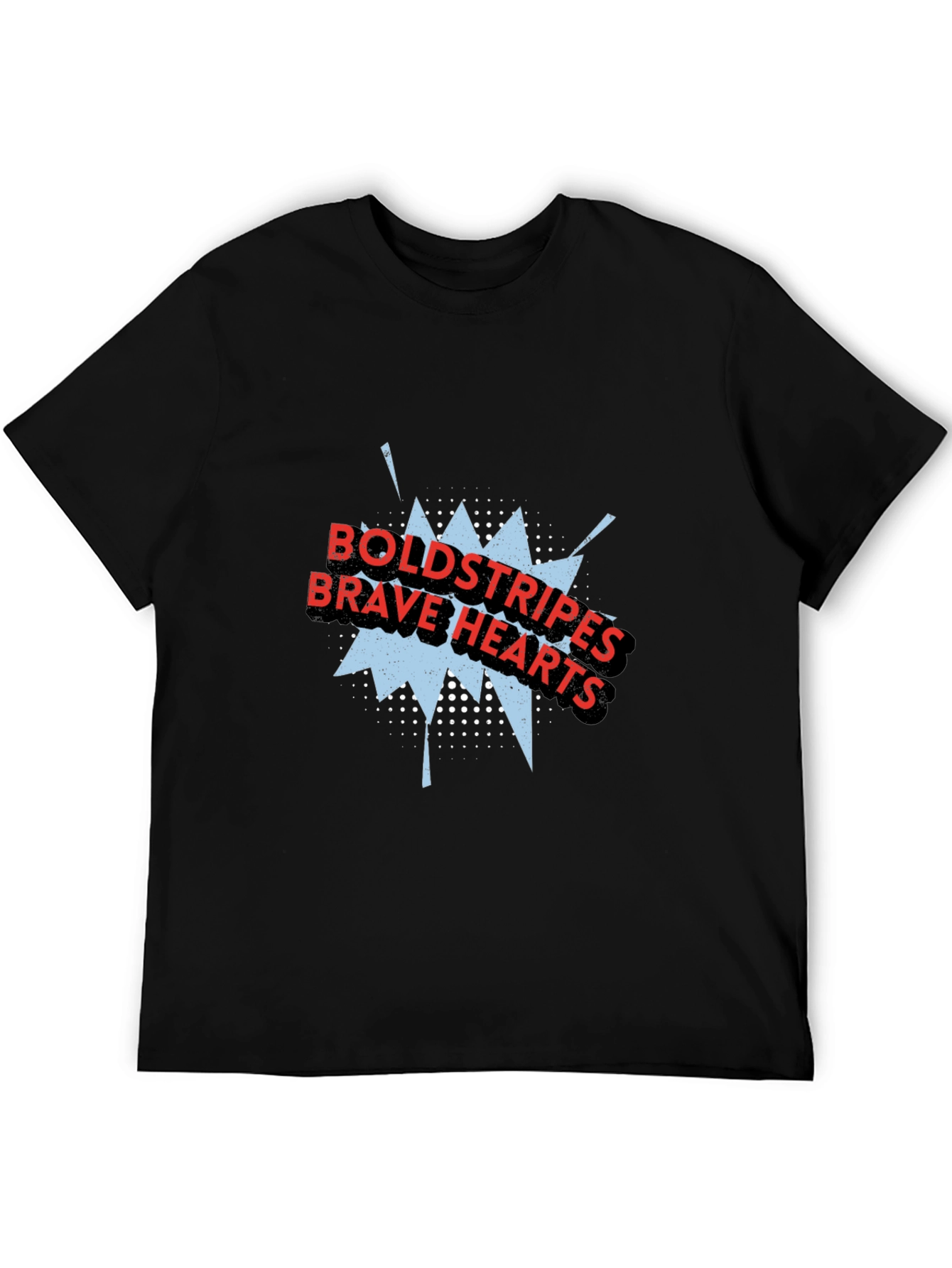 Bold Stripes Brave Hearts Graphic Tee