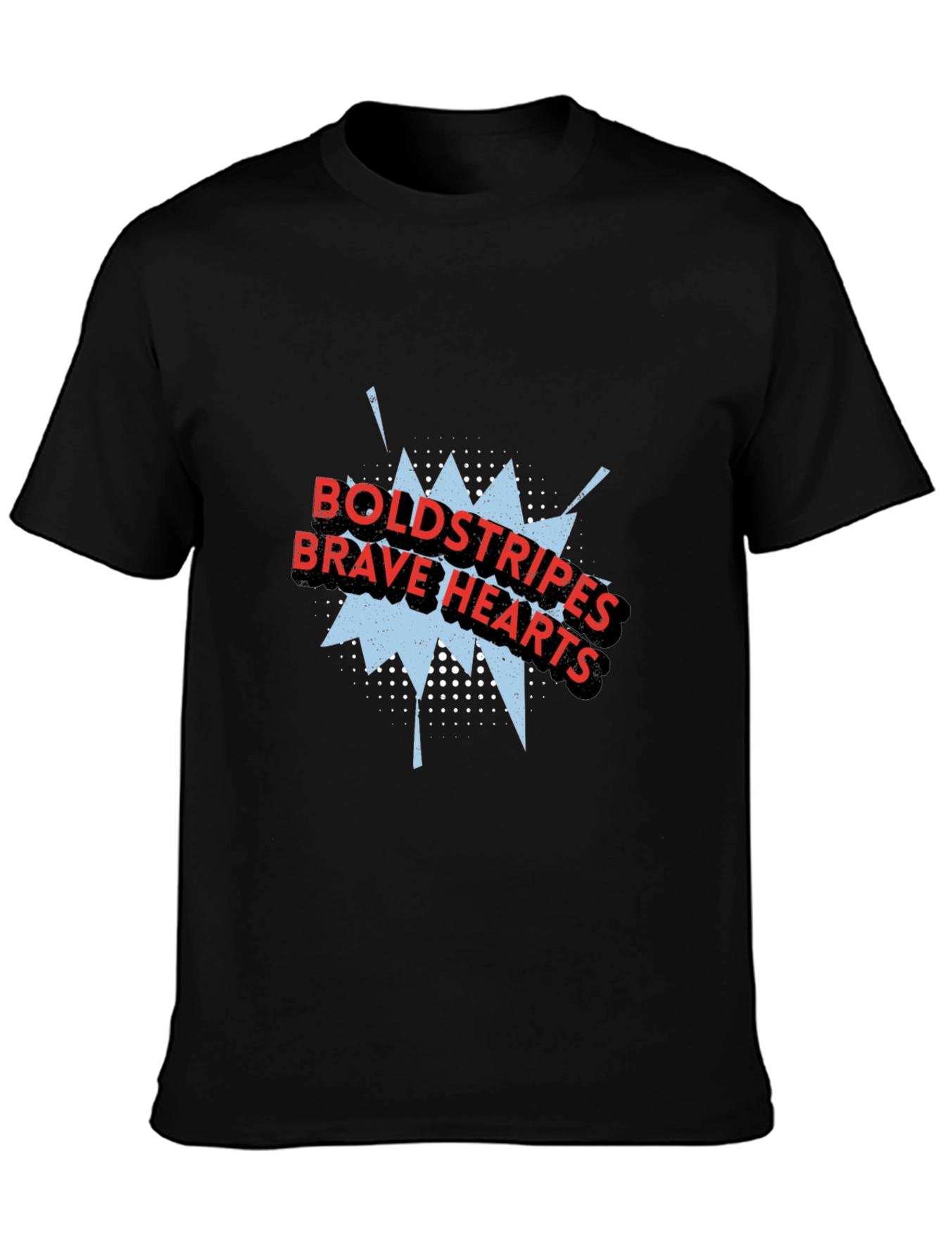 Bold Stripes Brave Hearts Graphic Tee