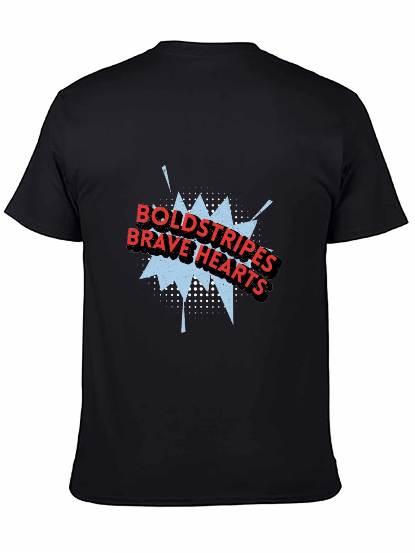 Bold Stripes Brave Hearts Graphic Tee
