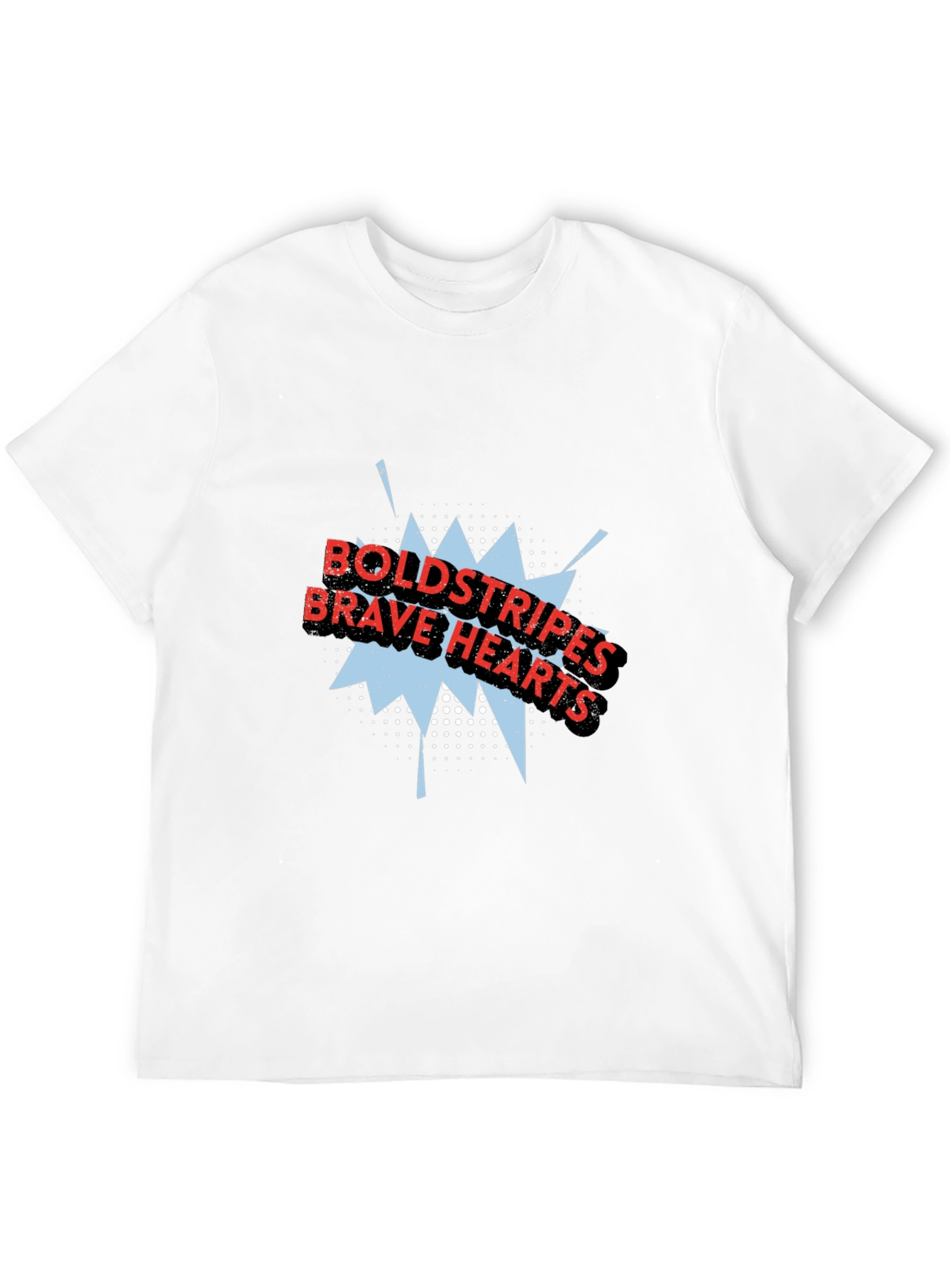 Bold Stripes Brave Hearts Graphic Tee