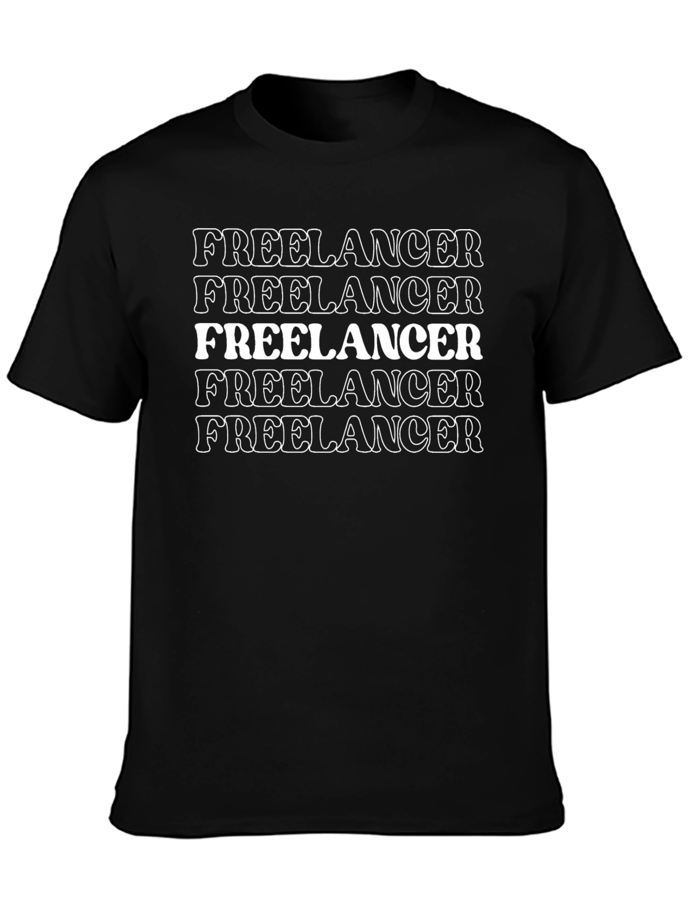Freelancer Graphic Tee - Black Casual T-Shirt