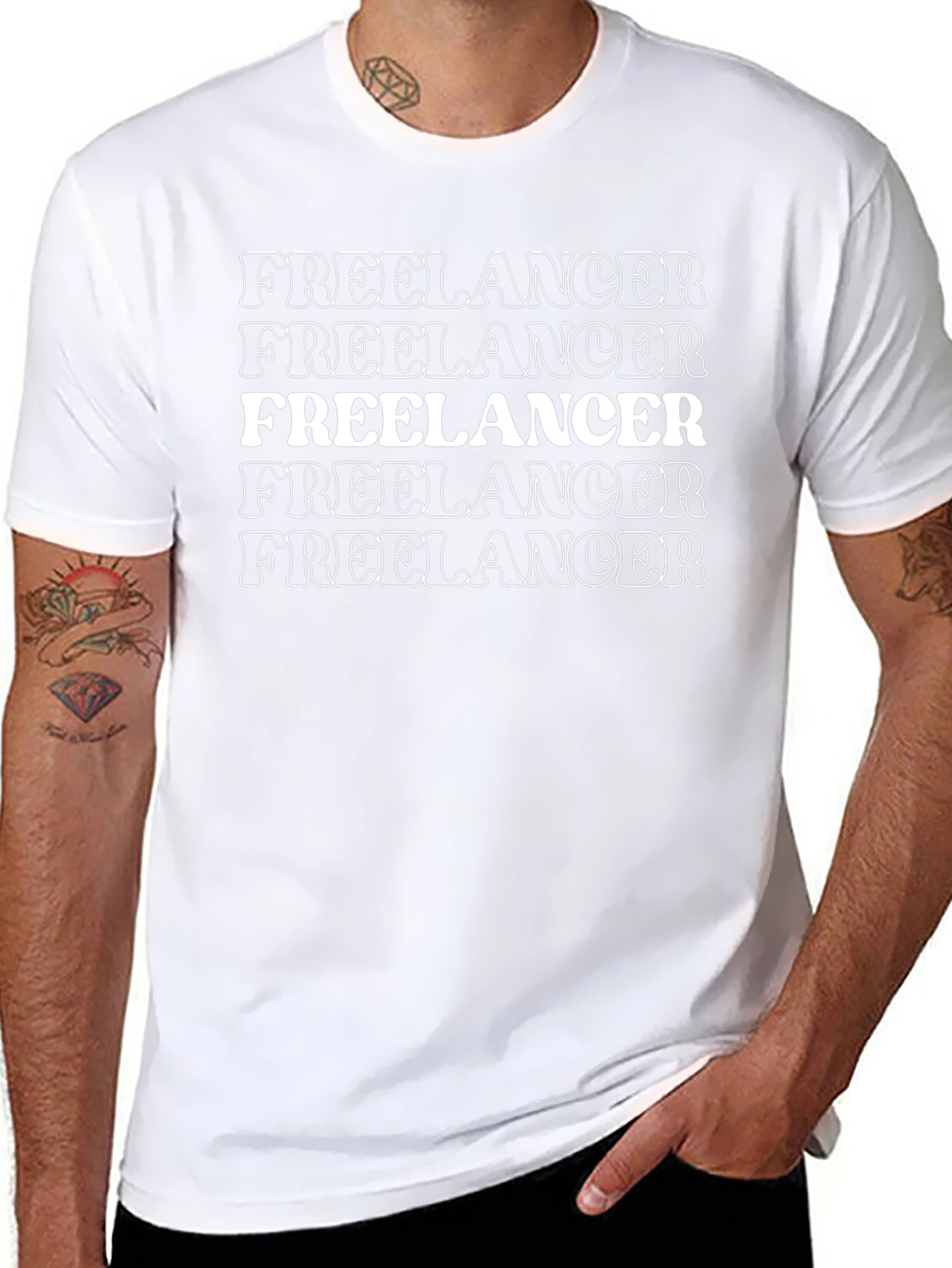 Freelancer Graphic Tee - Black Casual T-Shirt