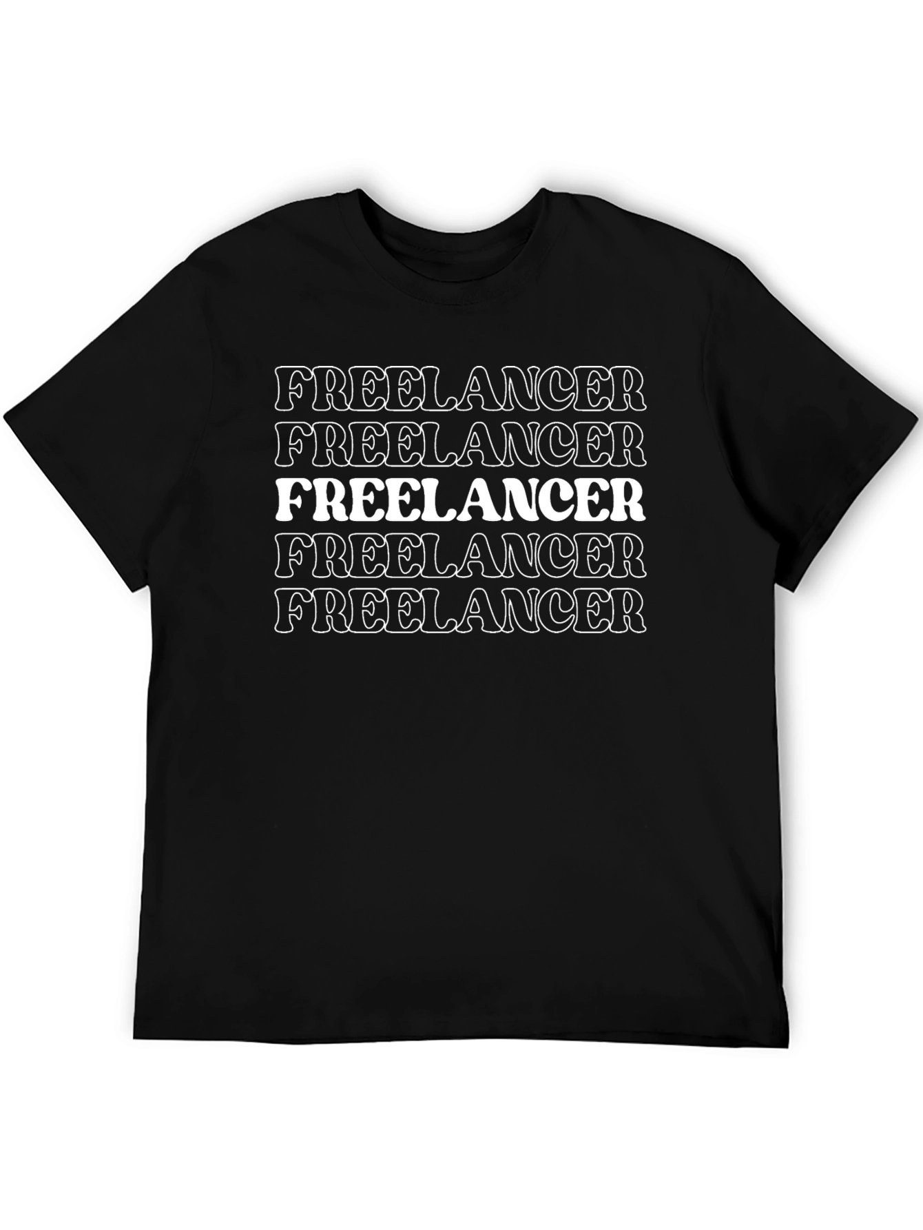 Freelancer Graphic Tee - Black Casual T-Shirt