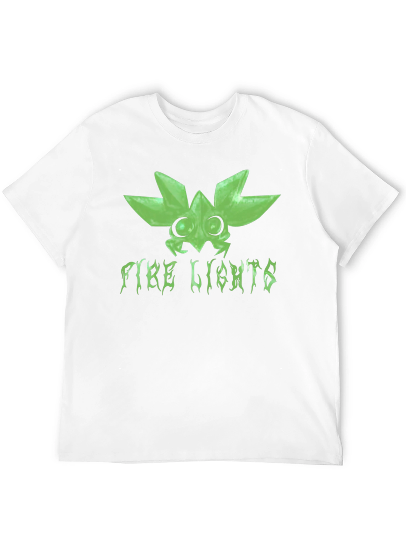 Fire Lights Graphic Print Black T-Shirt