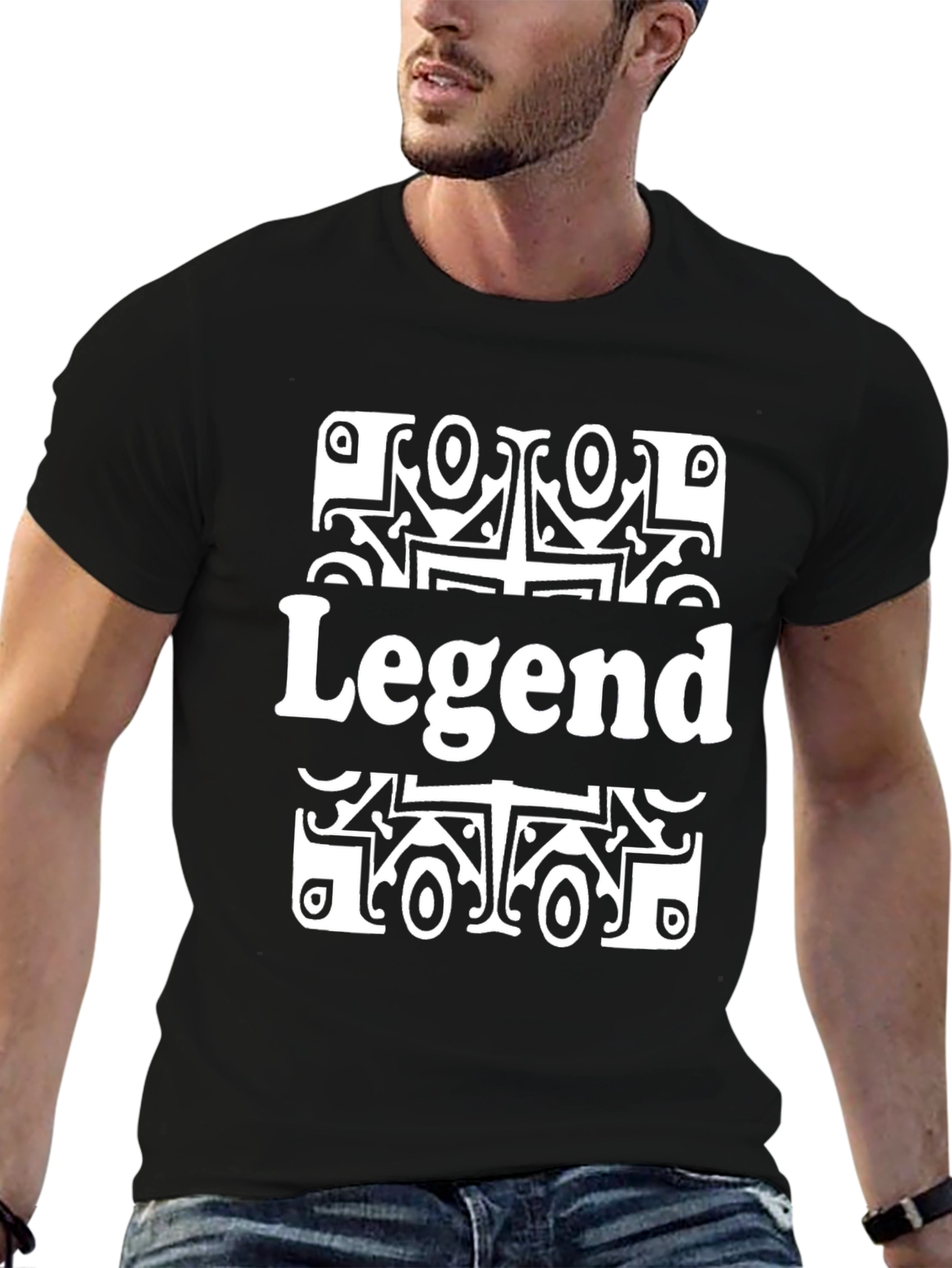 Legend Graphic Print Black T-Shirt
