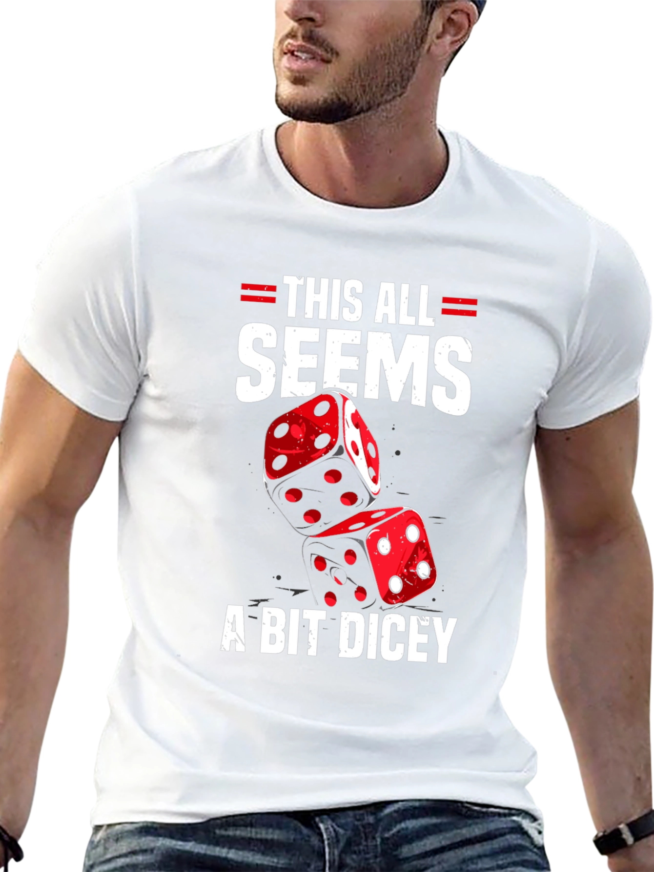 Dicey T-Shirt: Funny Gambling Graphic Tee
