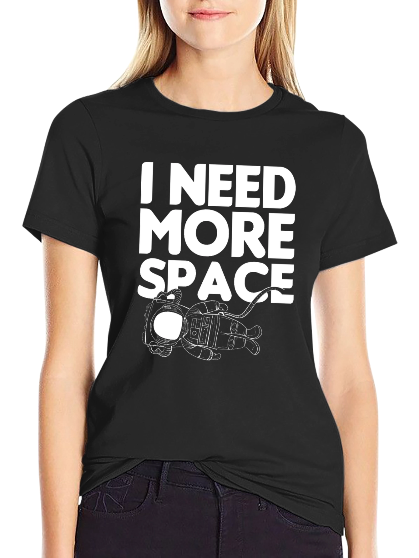 I Need More Space Black T-Shirt