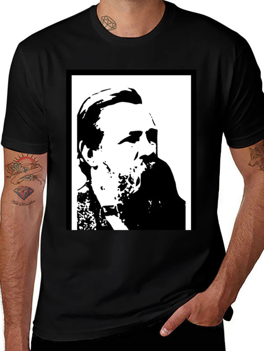 Black Graphic Tee - Portrait Silhouette