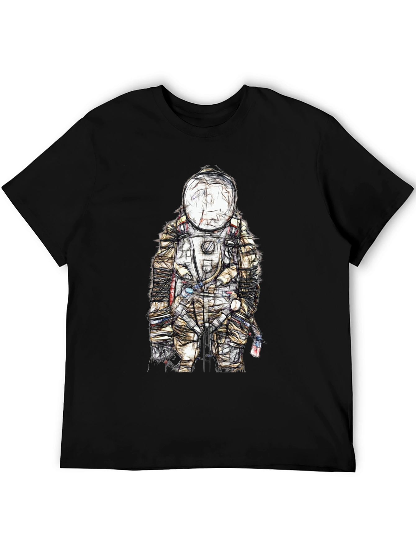 Astronaut Sketch Graphic Tee - Unique Design