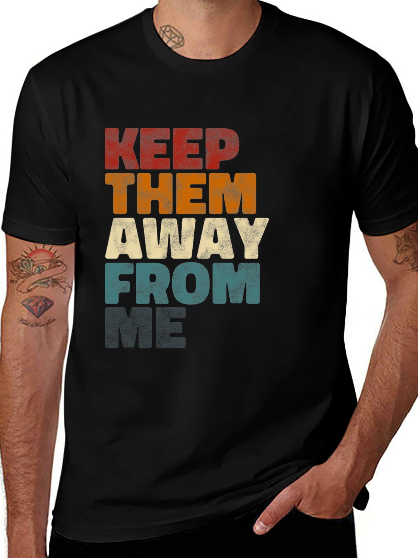 Retro Keep Them Away From Graphic T-Shirt