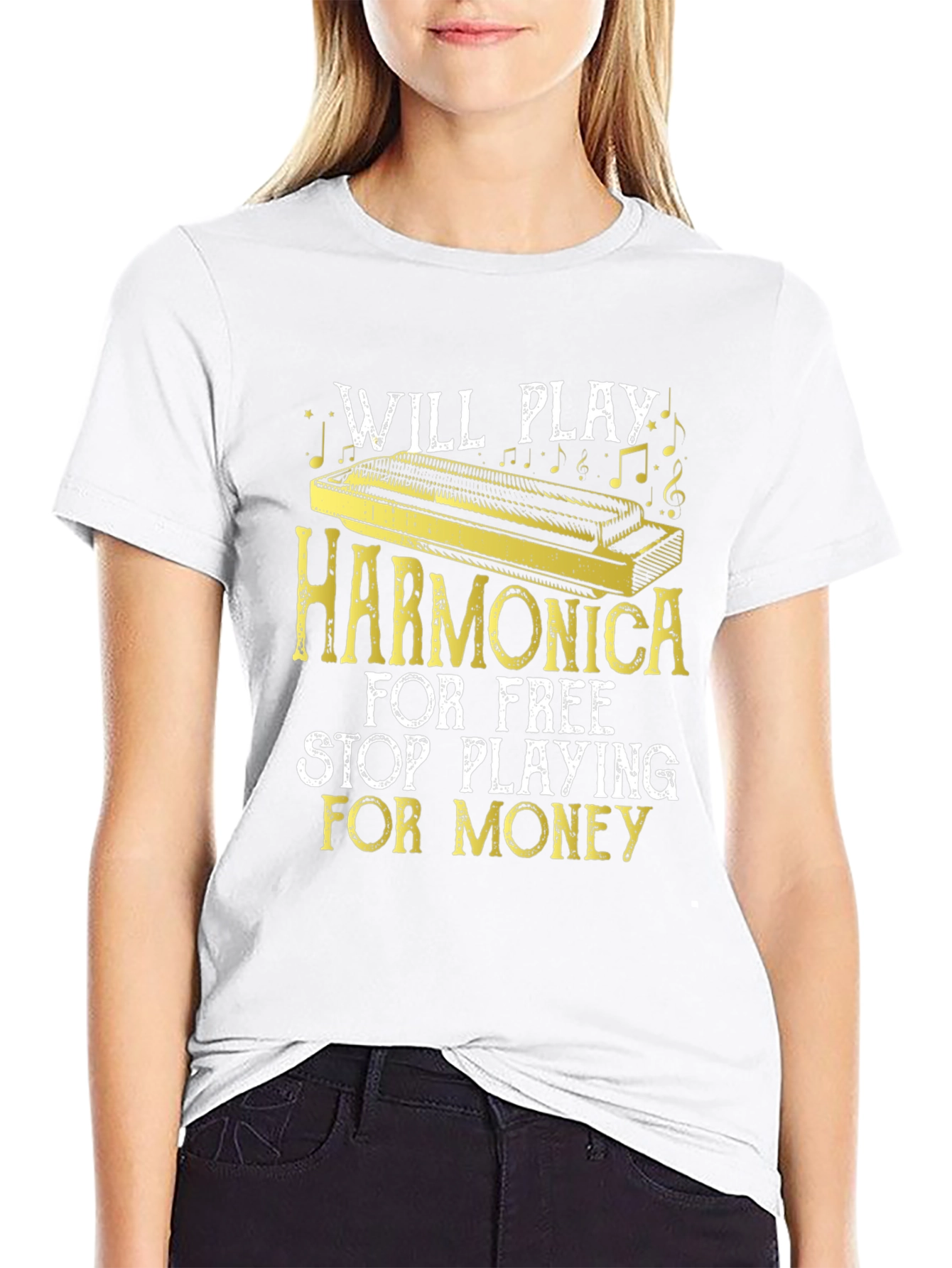Will Play Harmonica for Free T-Shirt