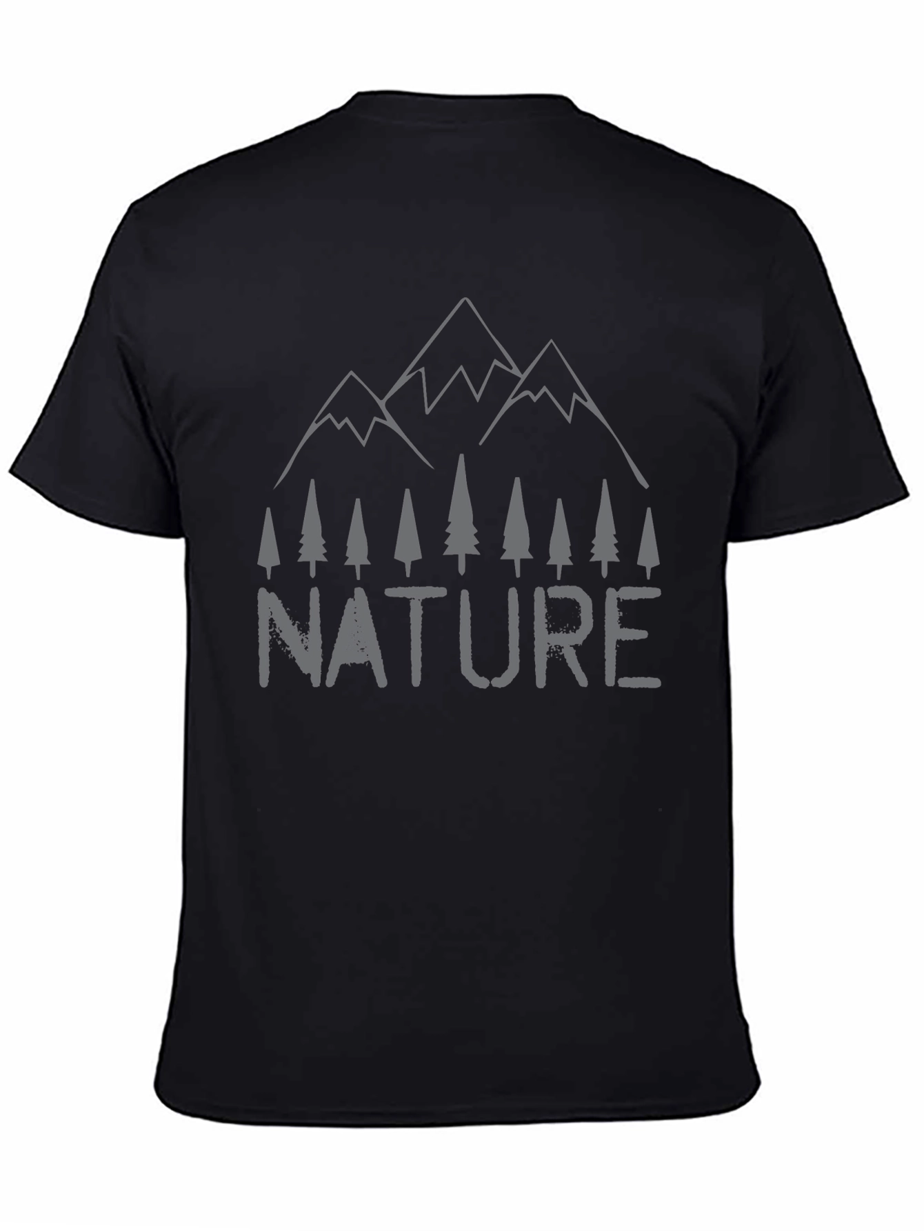 Nature Graphic Tee - Mountain & Trees Print