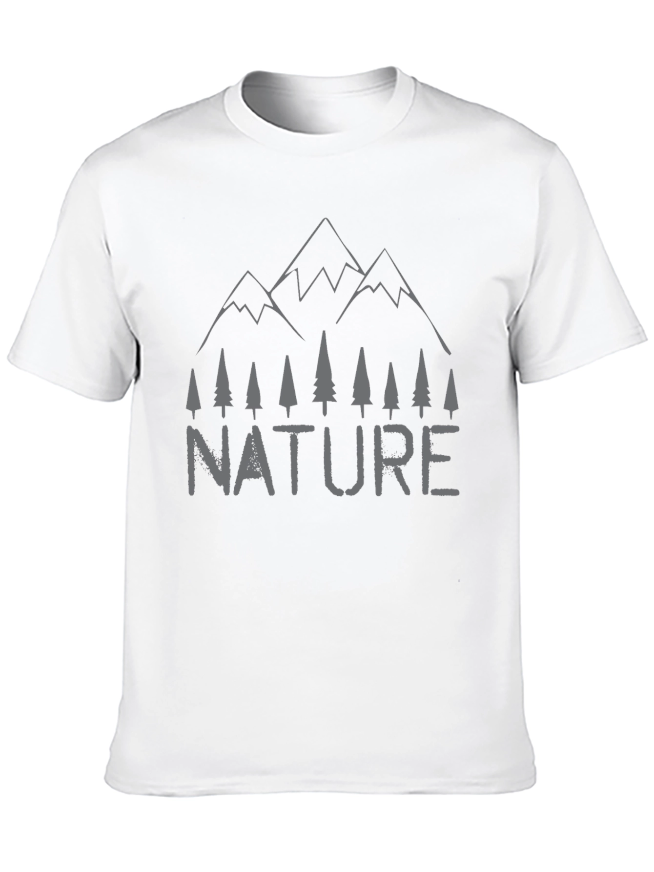 Nature Graphic Tee - Mountain & Trees Print
