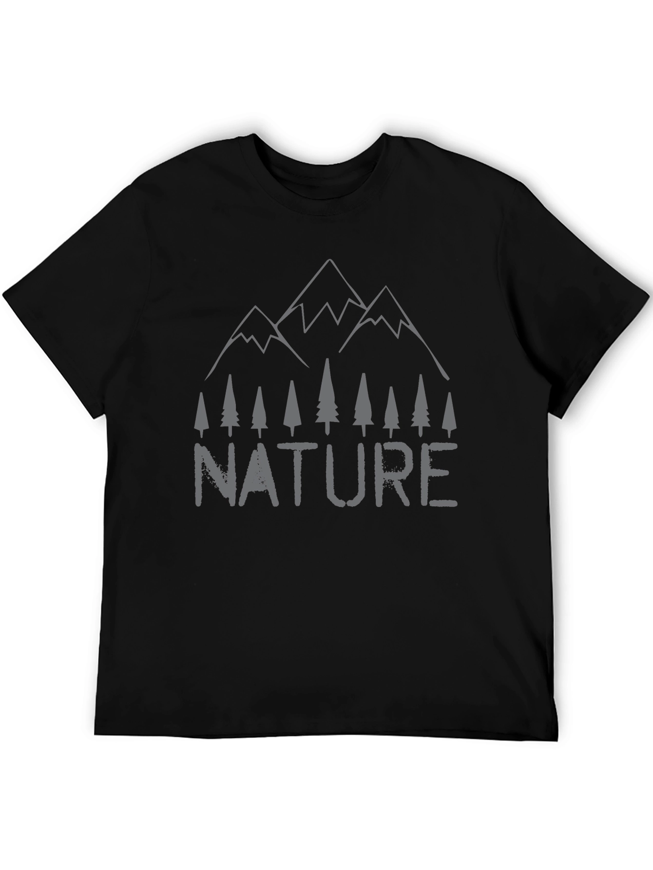 Nature Graphic Tee - Mountain & Trees Print