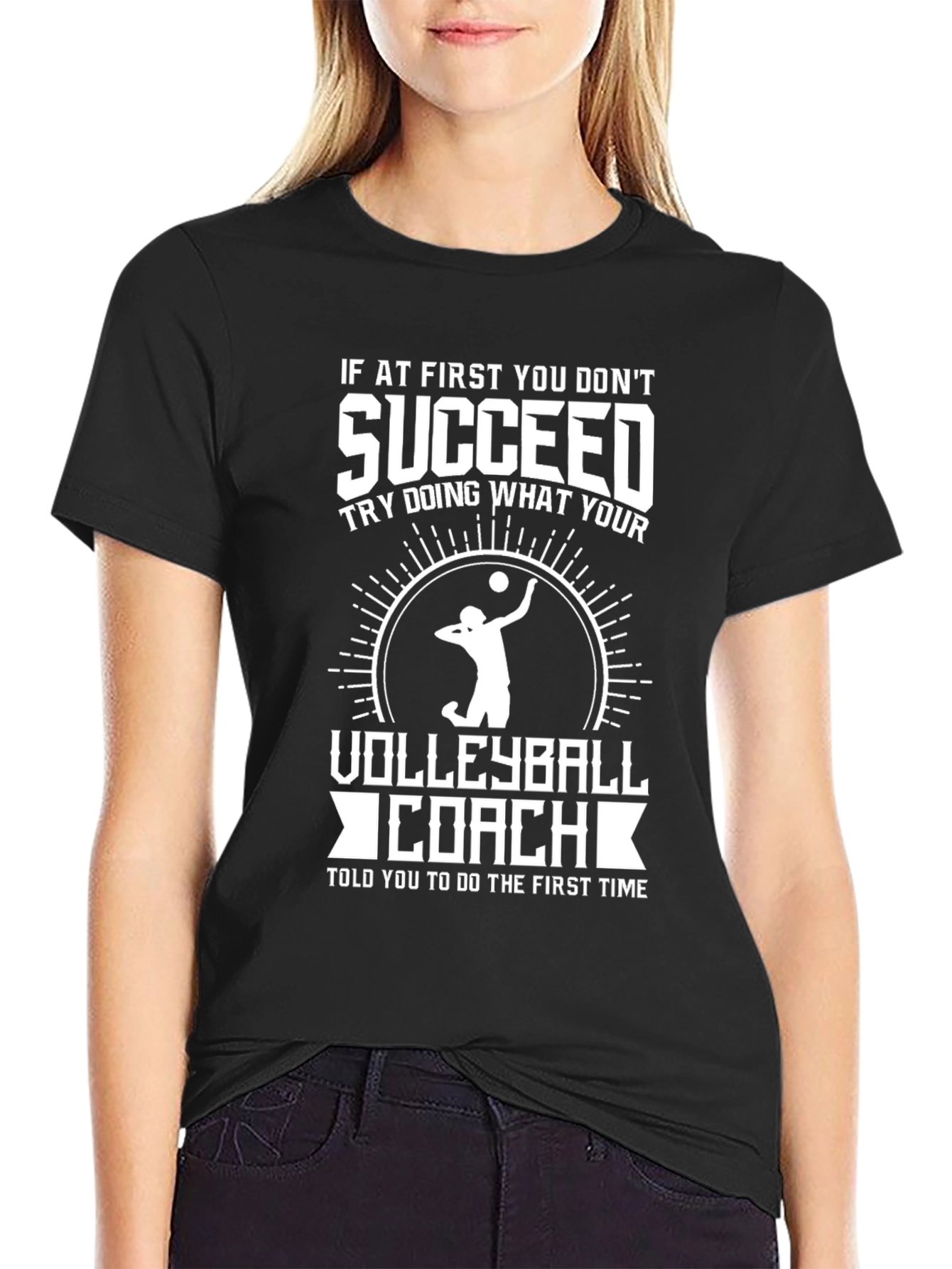 Volleyball Coach T-Shirt - Success Gift for Coaches