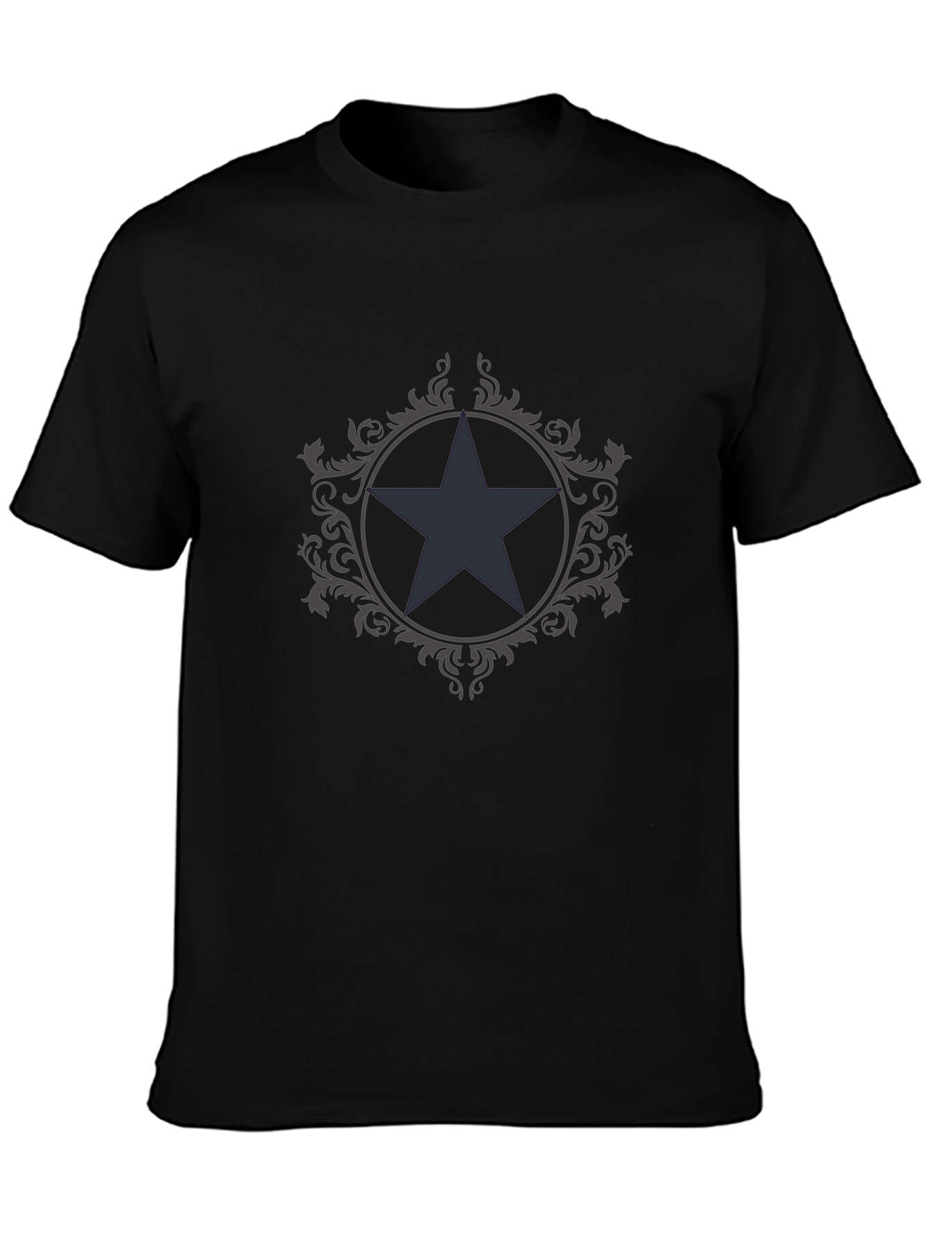 Star Emblem Graphic Tee - Mens Black T-Shirt