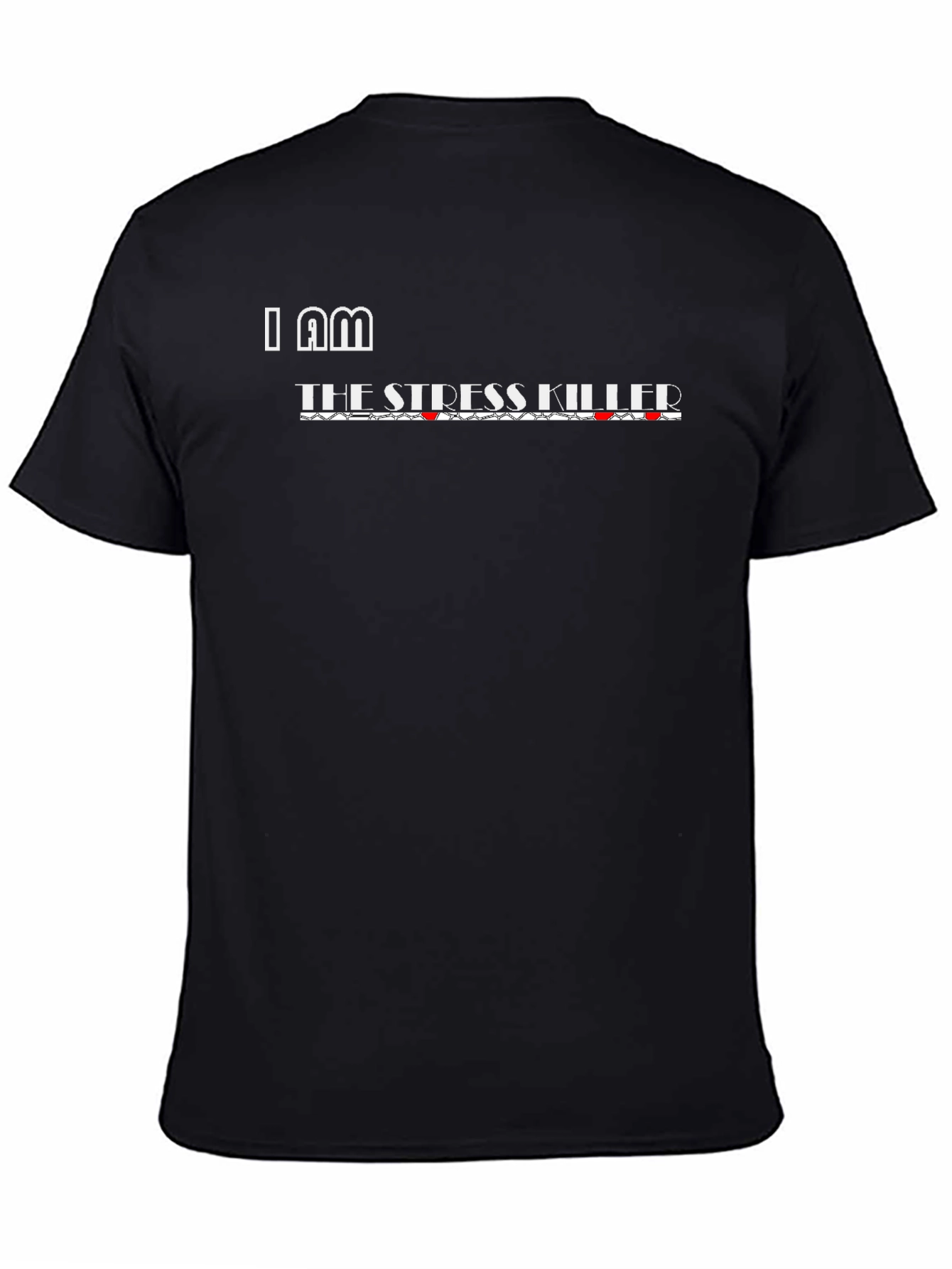 I AM THE STRESS KILLER Graphic Tee - Black