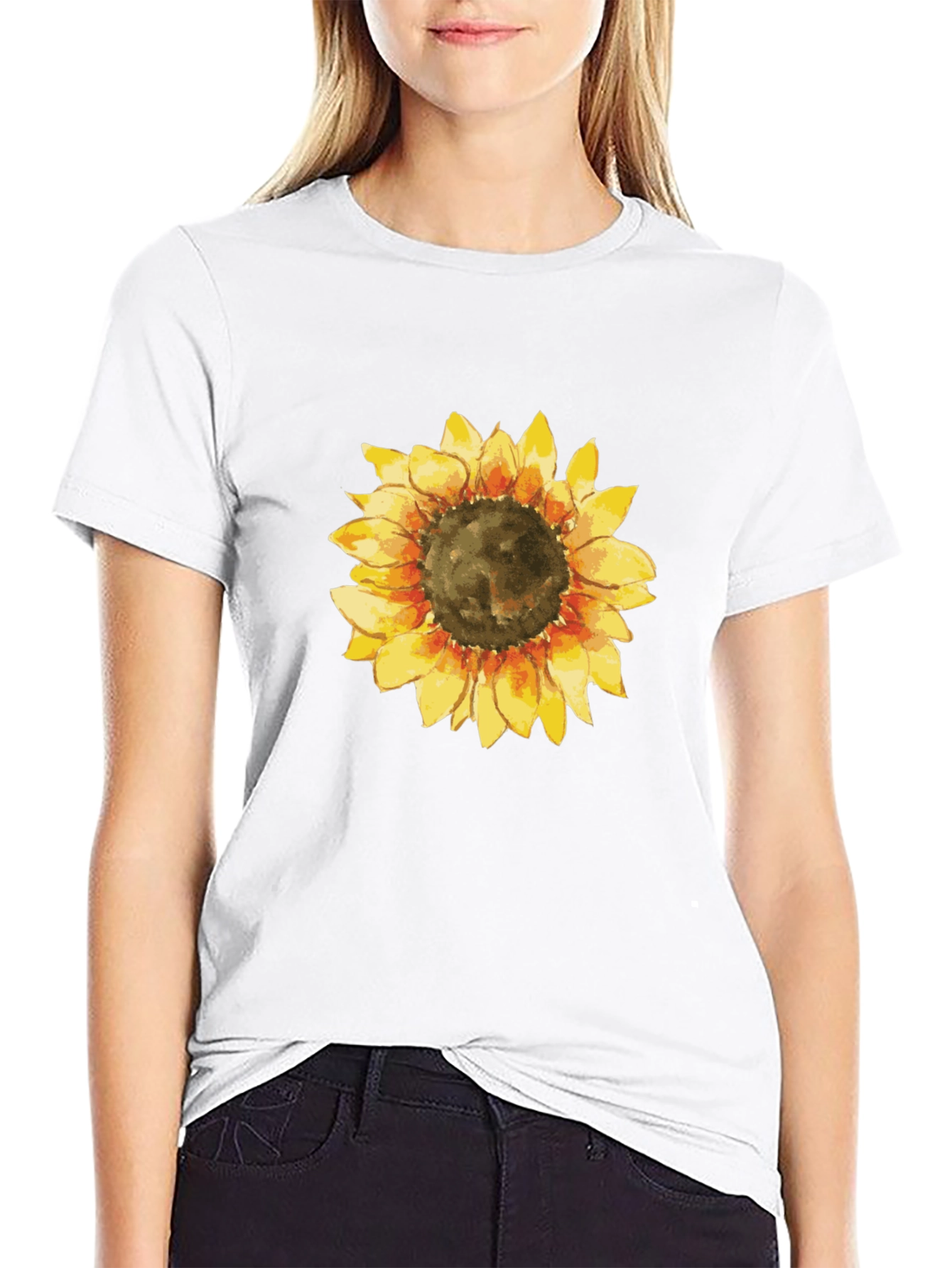 Sunflower Graphic Black T-Shirt for Men