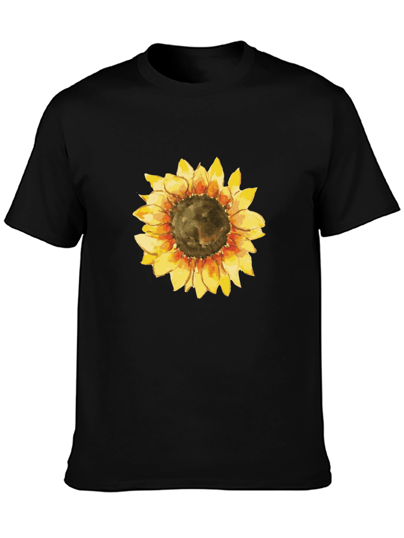 Sunflower Graphic Black T-Shirt for Men